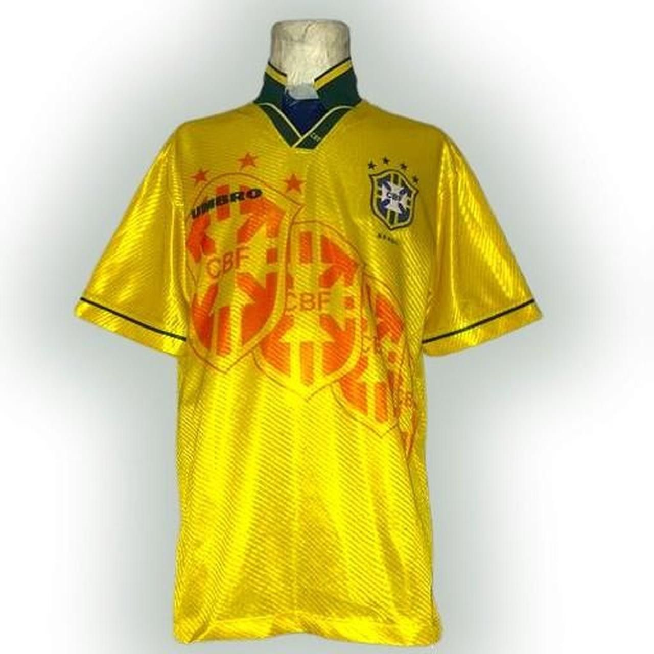 Umbro Fc Brazil 1994 1995 1996 Home Shirt Jersey Size US L / EU 52-54 / 3 - 1 Thumbnail