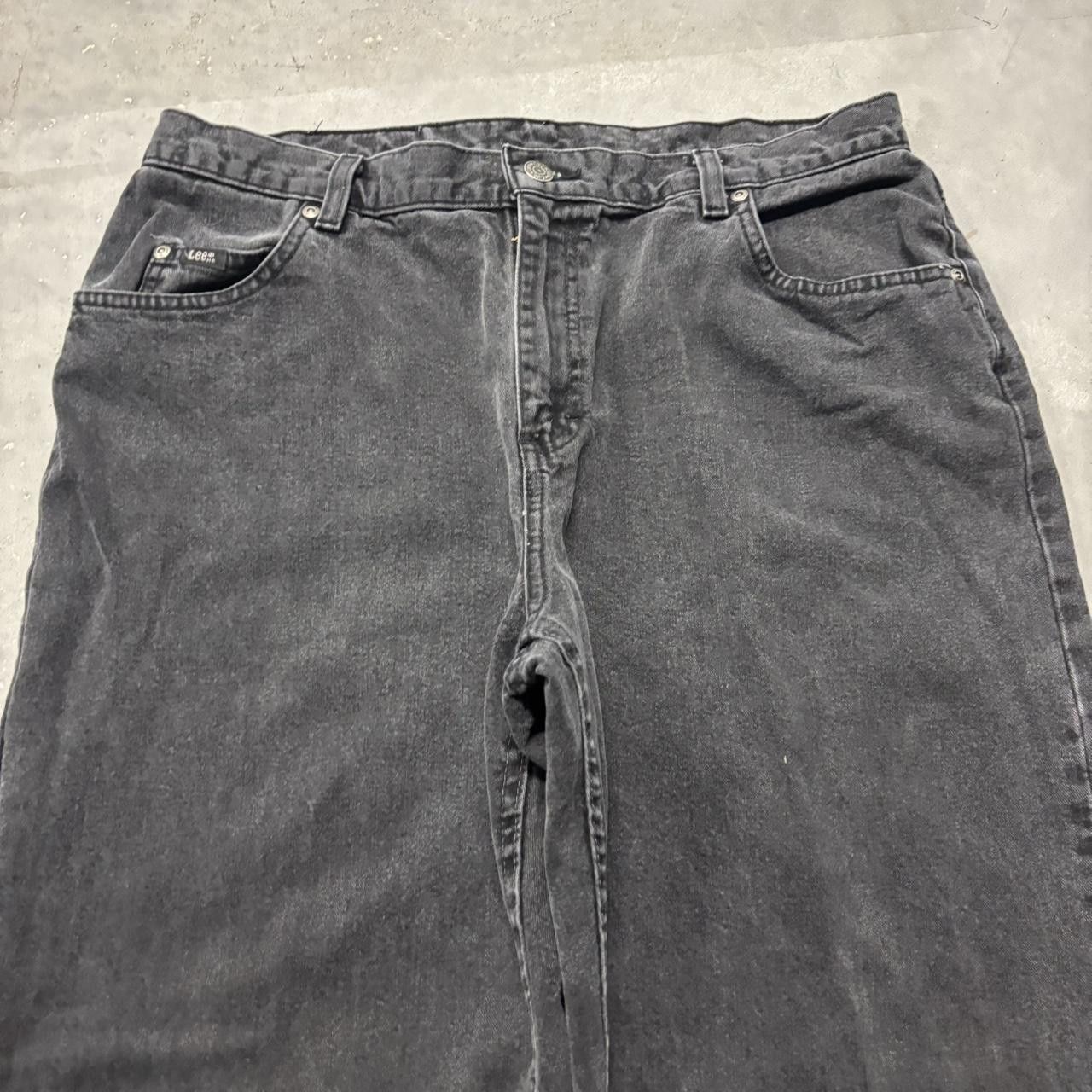 Japanese Brand × Vintage Crazy Vintage Y2K/2000s Faded Black Grunge Skater Denim Jeans! Size US 32 / EU 48 - 5 Thumbnail
