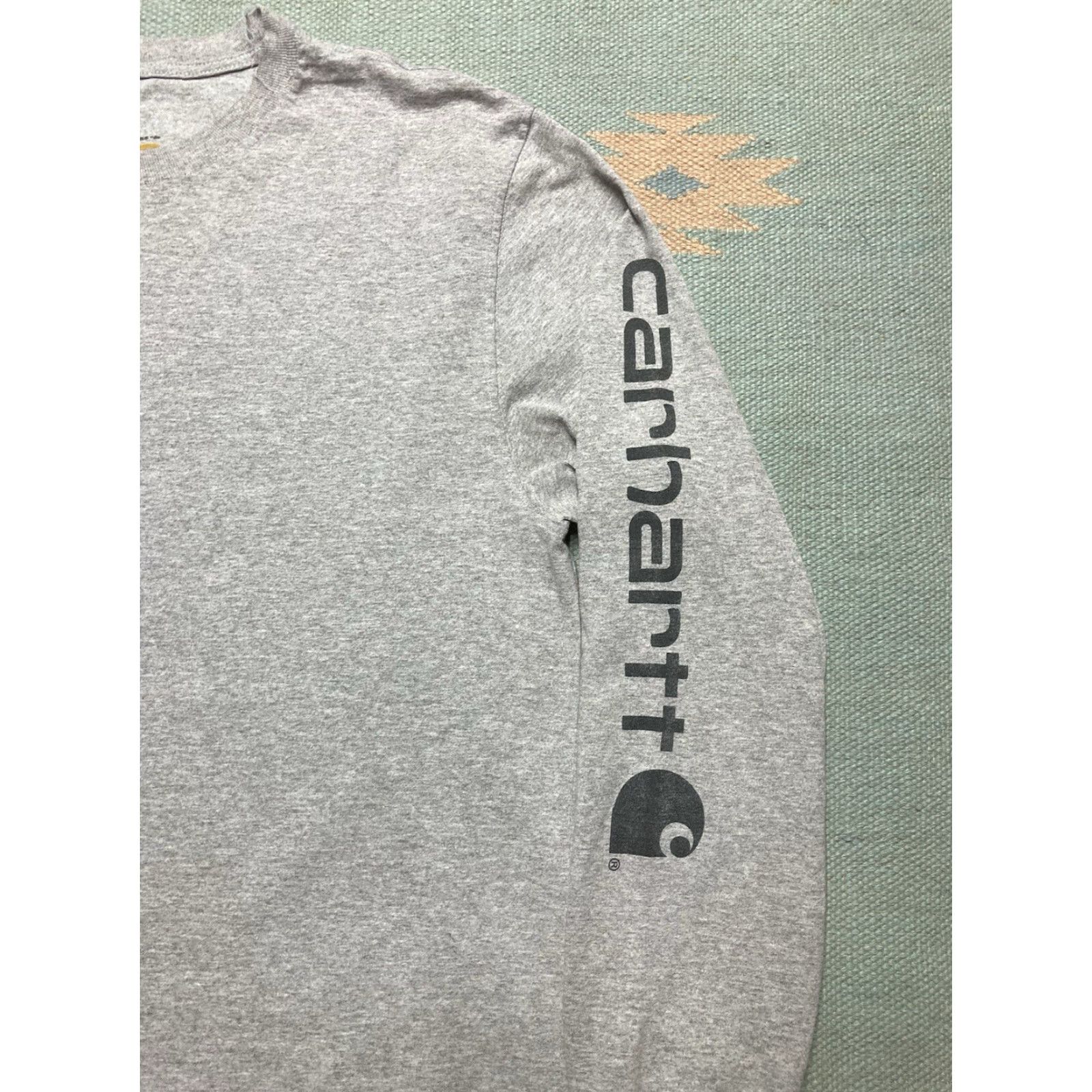 Carhartt Carhartt T-Shirt Long Sleeve Gray Logo Spell Out Workwear Cotton Men’s Large Size US L / EU 52-54 / 3 - 2 Thumbnail