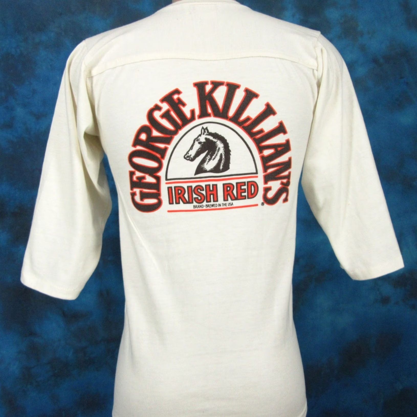 George NOS vintage 80s GEORGE KILLIAN'S IRISH RED BEER JERSEY T-Shirt XS coors alcohol Size US XS / EU 42 / 0 - 5 Thumbnail