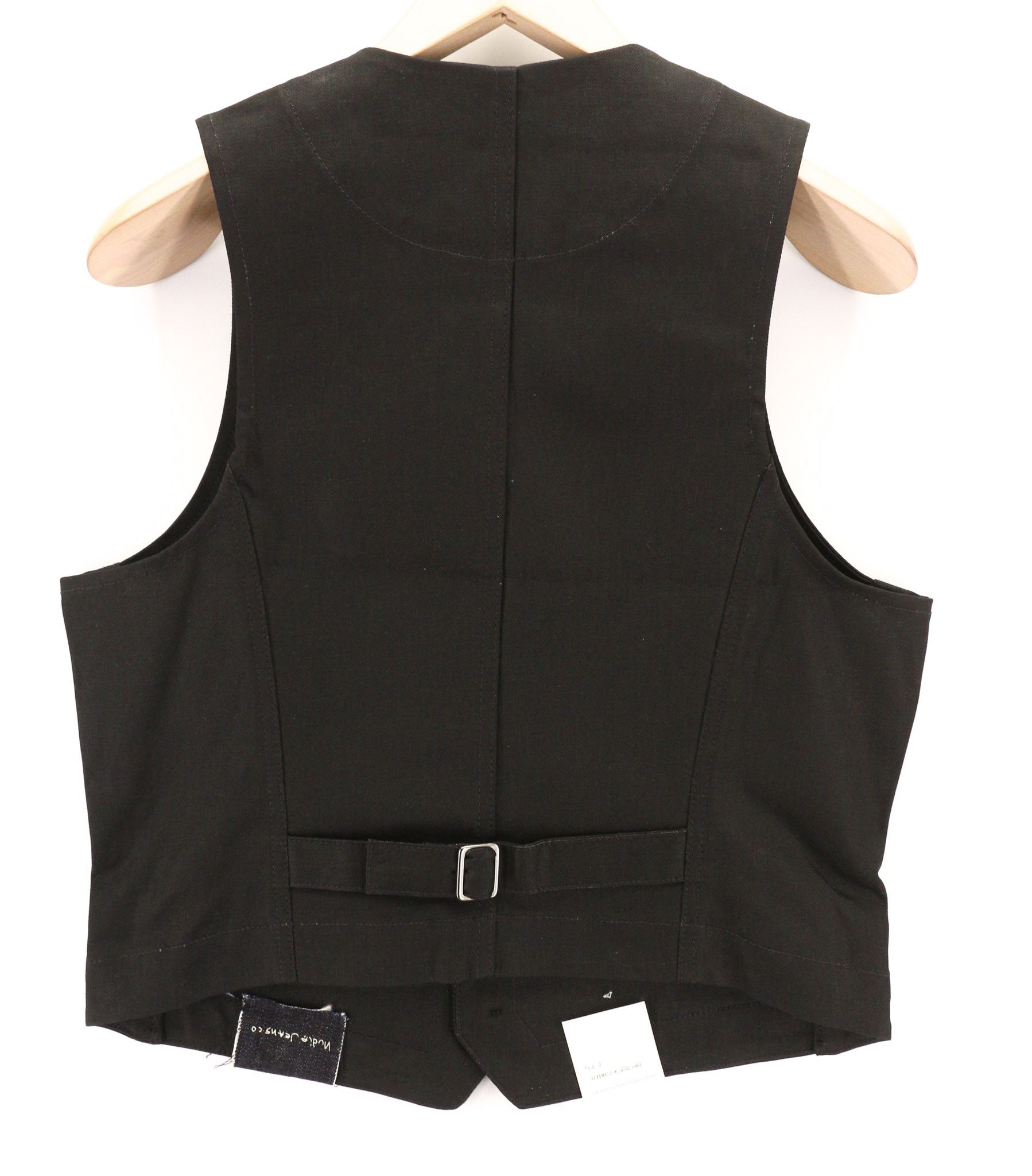 Nudie Jeans PAL M Dry Black Coated Half Belt Logo Vest 80728 Size US M / EU 48-50 / 2 - 2 Thumbnail