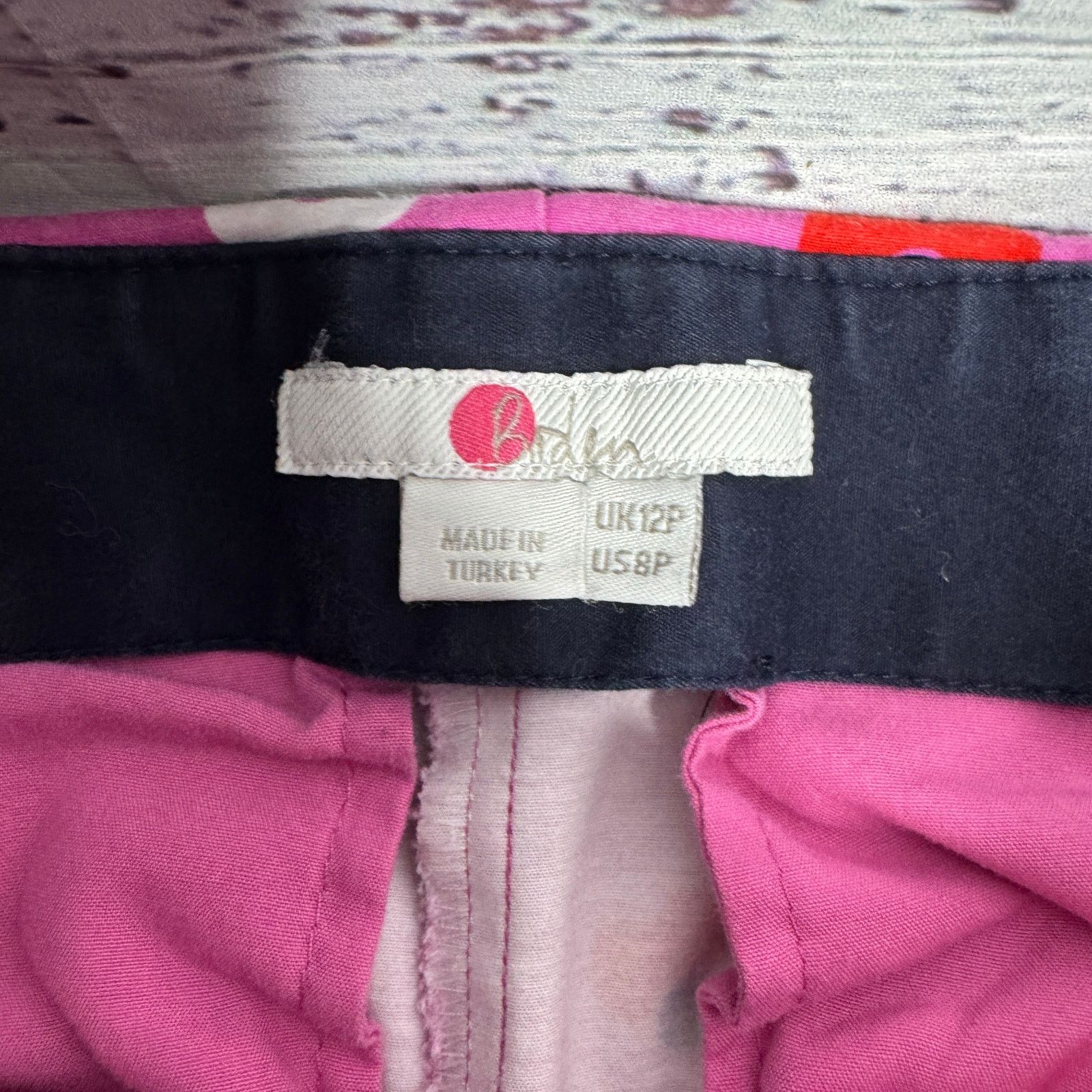 Boden BODEN Kensington Turn-Up Trousers Pink Floral Pants 8P Size 30" / US 8 / IT 44 - 3 Thumbnail