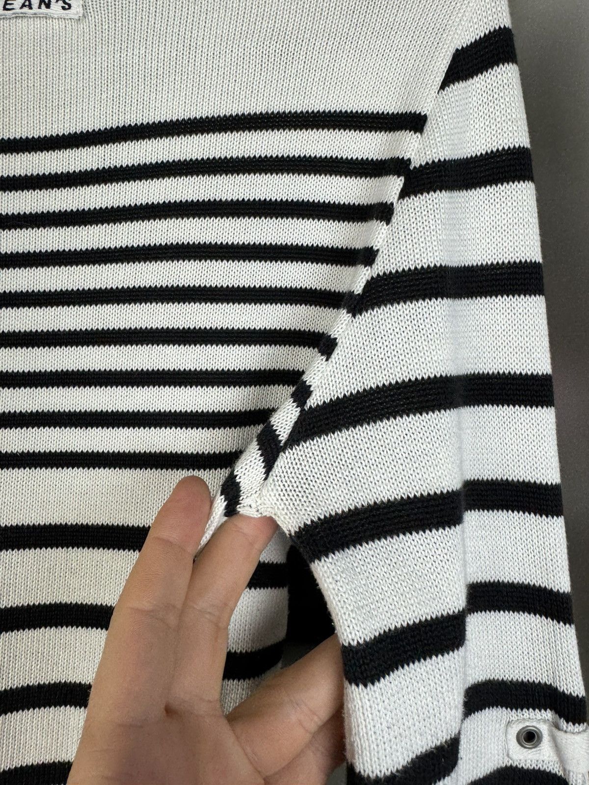 Jean Paul Gaultier Jean Paul Gaultier JPG Jeans Striped Zip-Up Cardigan Sweater Size S / US 4 / IT 40 - 24 Thumbnail