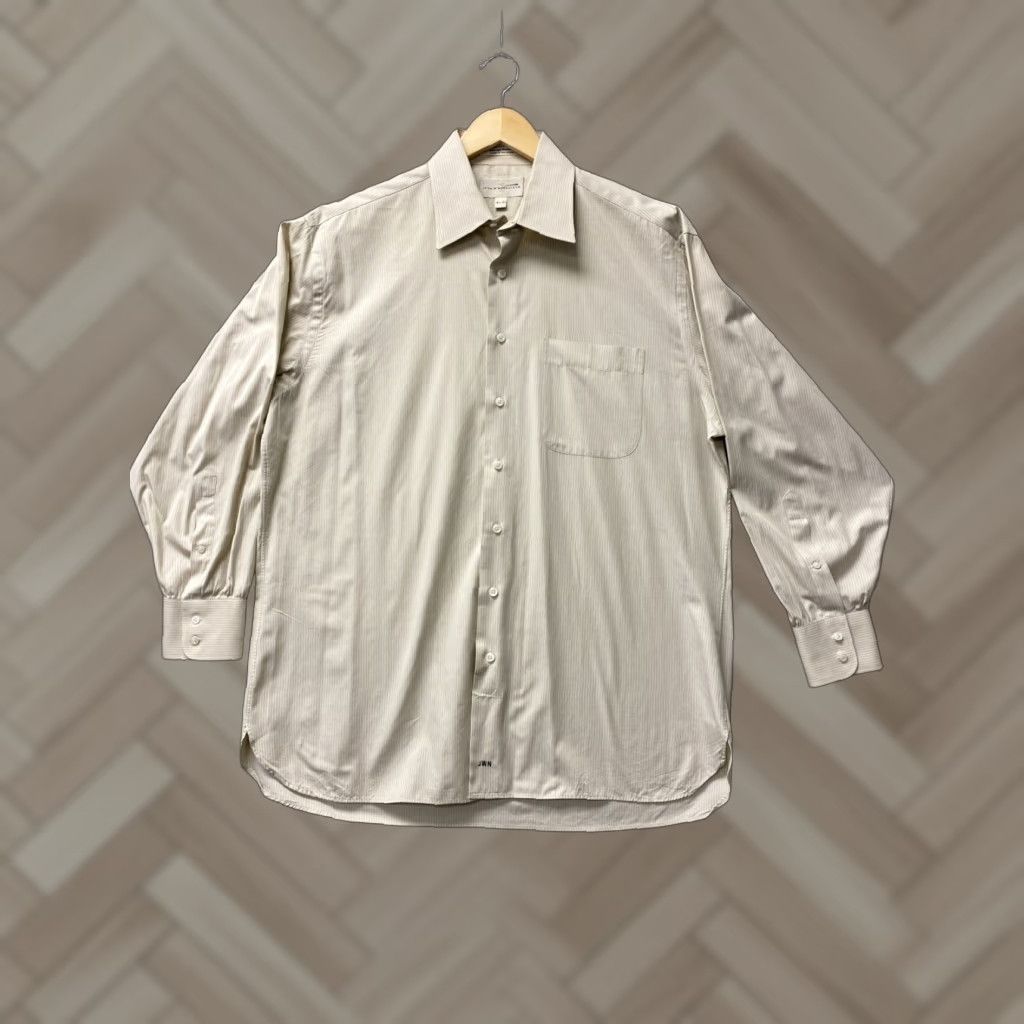 Nordstrom VINTAGE John W. Nordstrom Tan Stripes Button Shirt Mens Large /160-39 Size US L / EU 52-54 / 3 - 1 Thumbnail