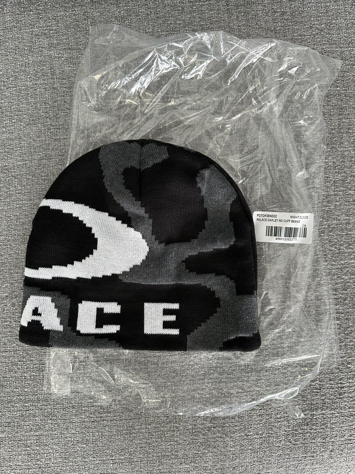 Oakley × Palace Palace x Oakley Night Clouds No Cuff Beanie | Grailed