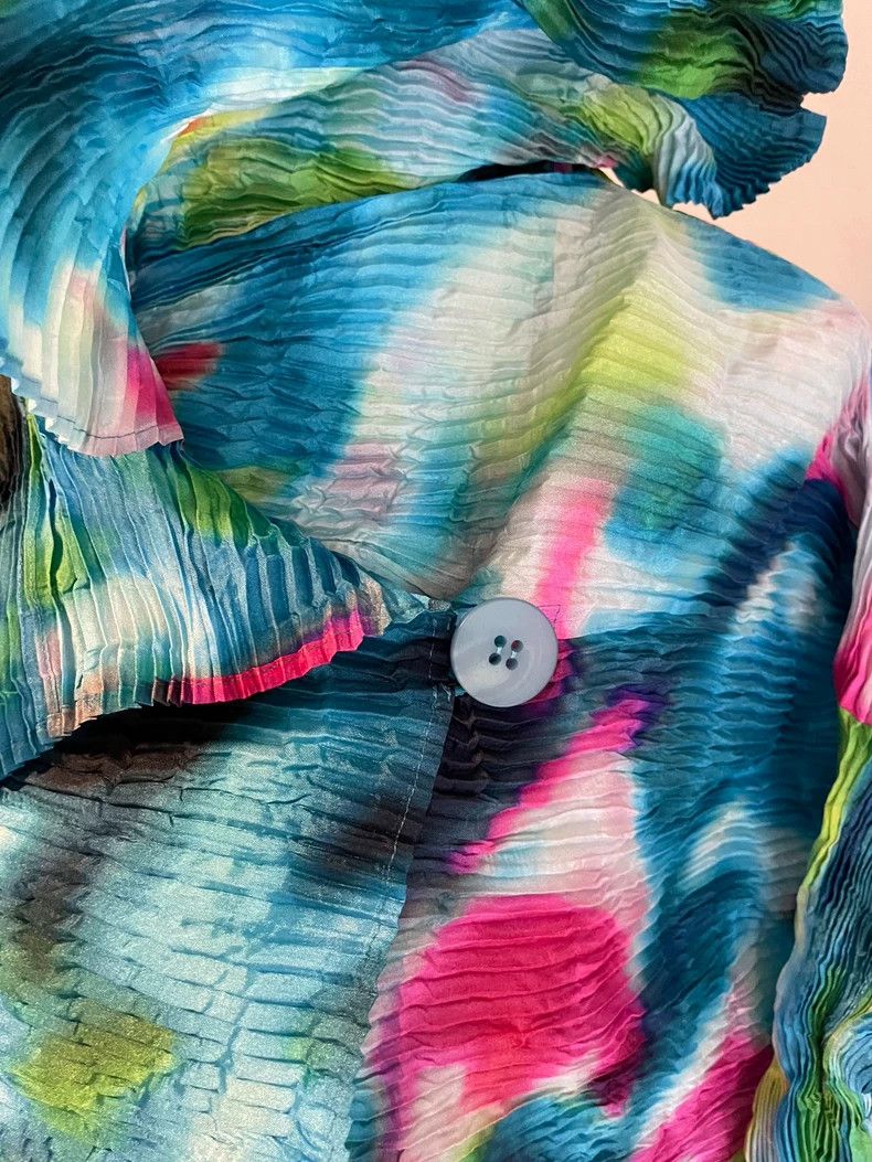Issey Miyake Issey Miyake size:2 Blue mainline oil painting spring coat Size M / US 6-8 / IT 42-44 - 5 Thumbnail