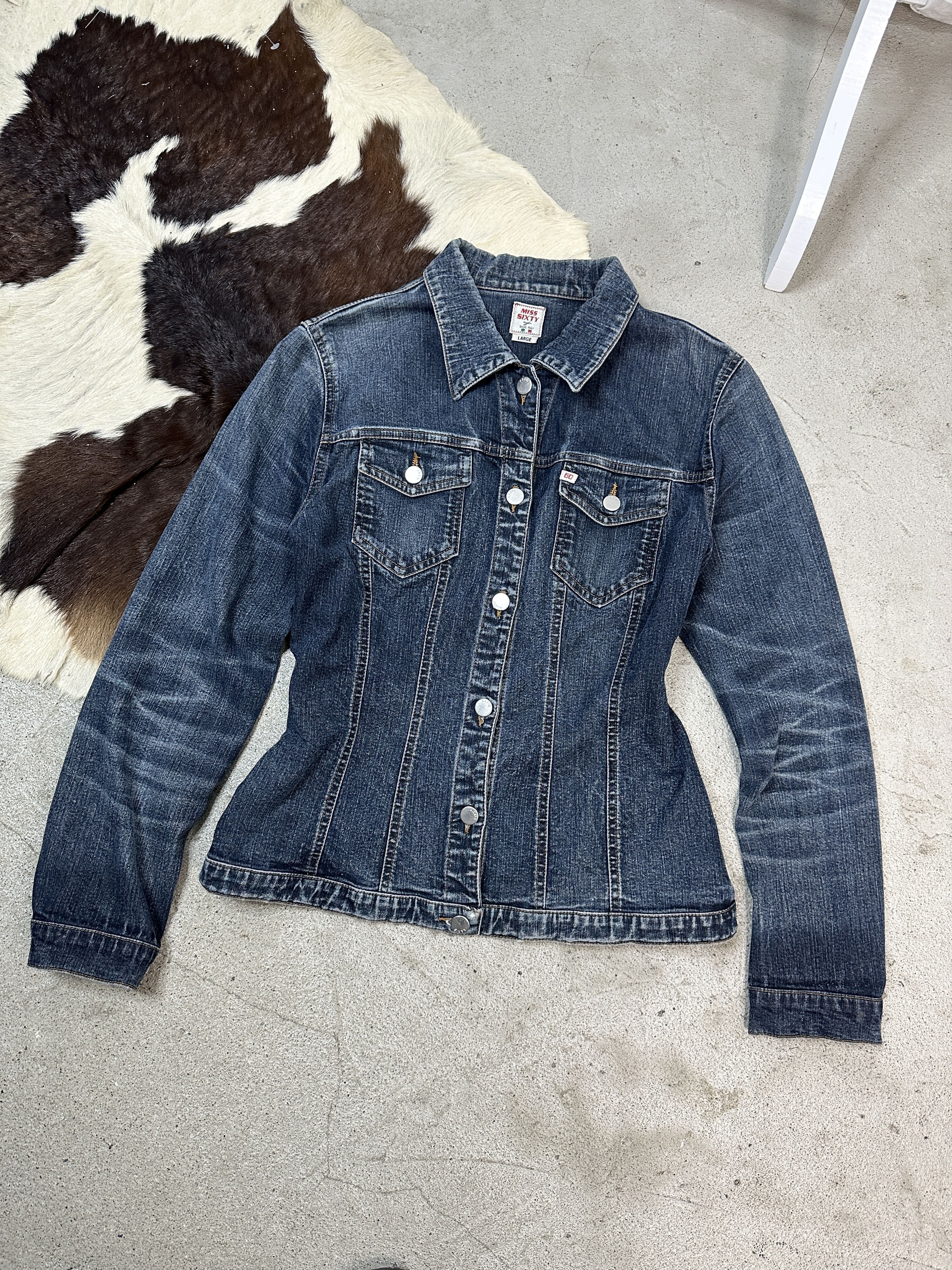 Miss Sixty × Vintage Miss Sixty Y2K Vintage Fitted Denim Jacket Size M / US 6-8 / IT 42-44 - 1 Thumbnail
