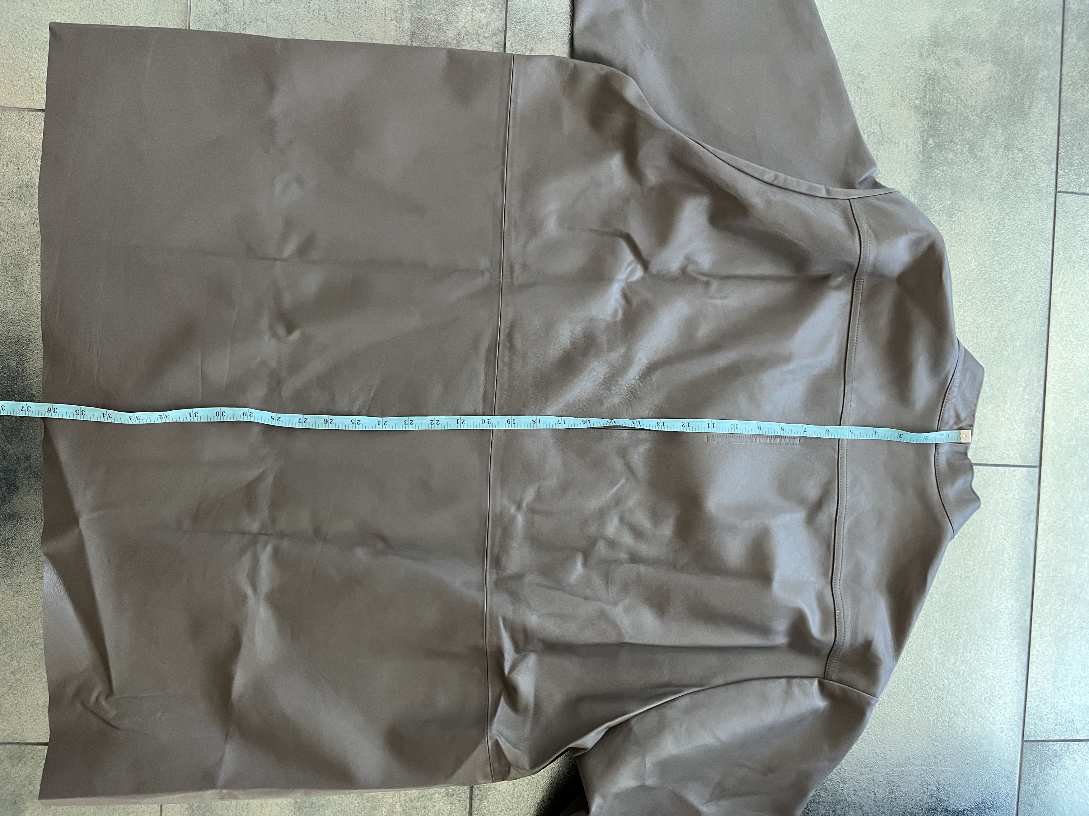 Rick Owens Rick Owens EDFU SS23 Gray Dust Faun Leather Jacket Size US M / EU 48-50 / 2 - 15 Thumbnail