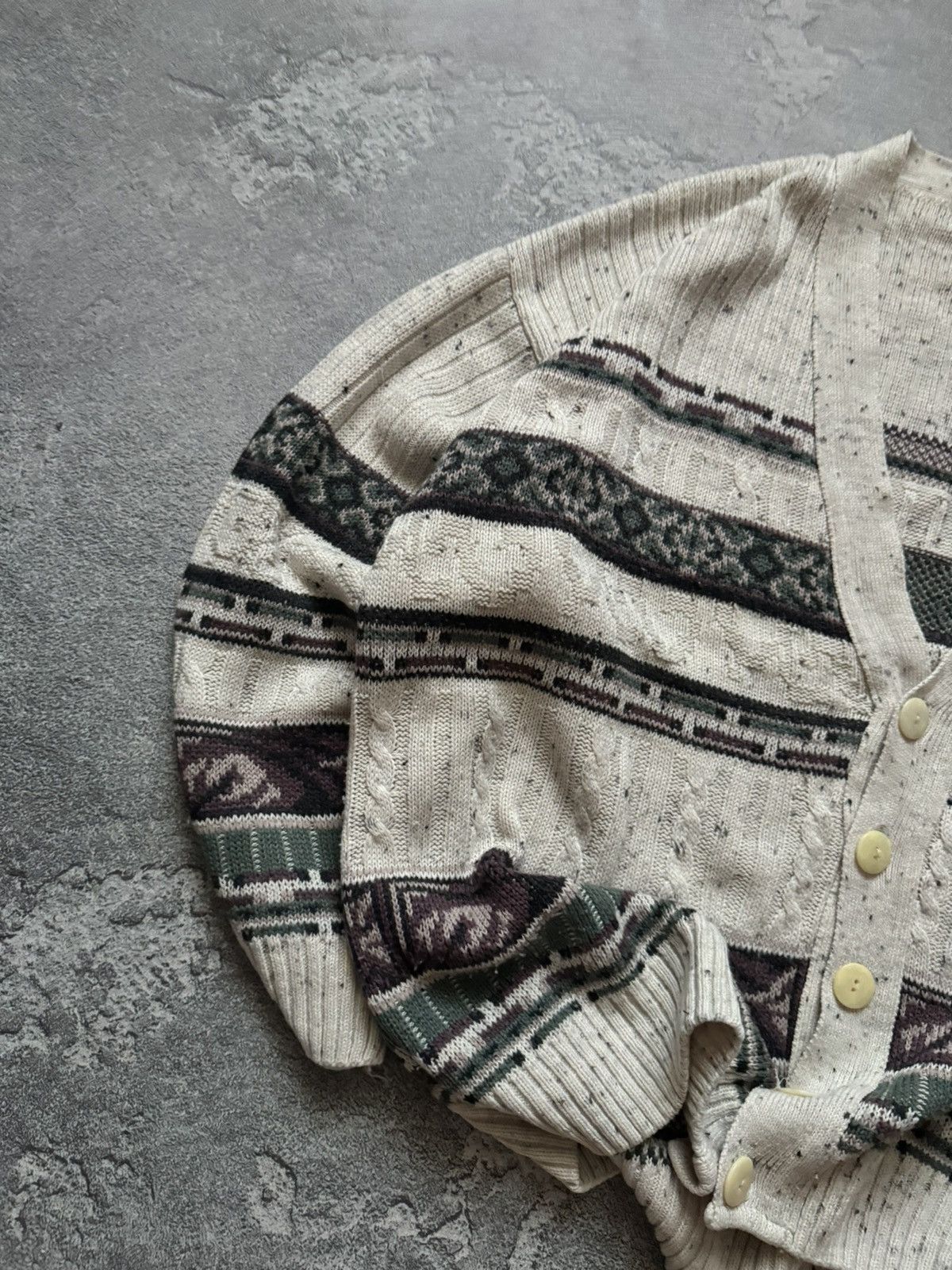 Japanese Brand × Vintage Coogi style Carlo colucci vintage cardigan knitwear sweater Size US XL / EU 56 / 4 - 3 Thumbnail