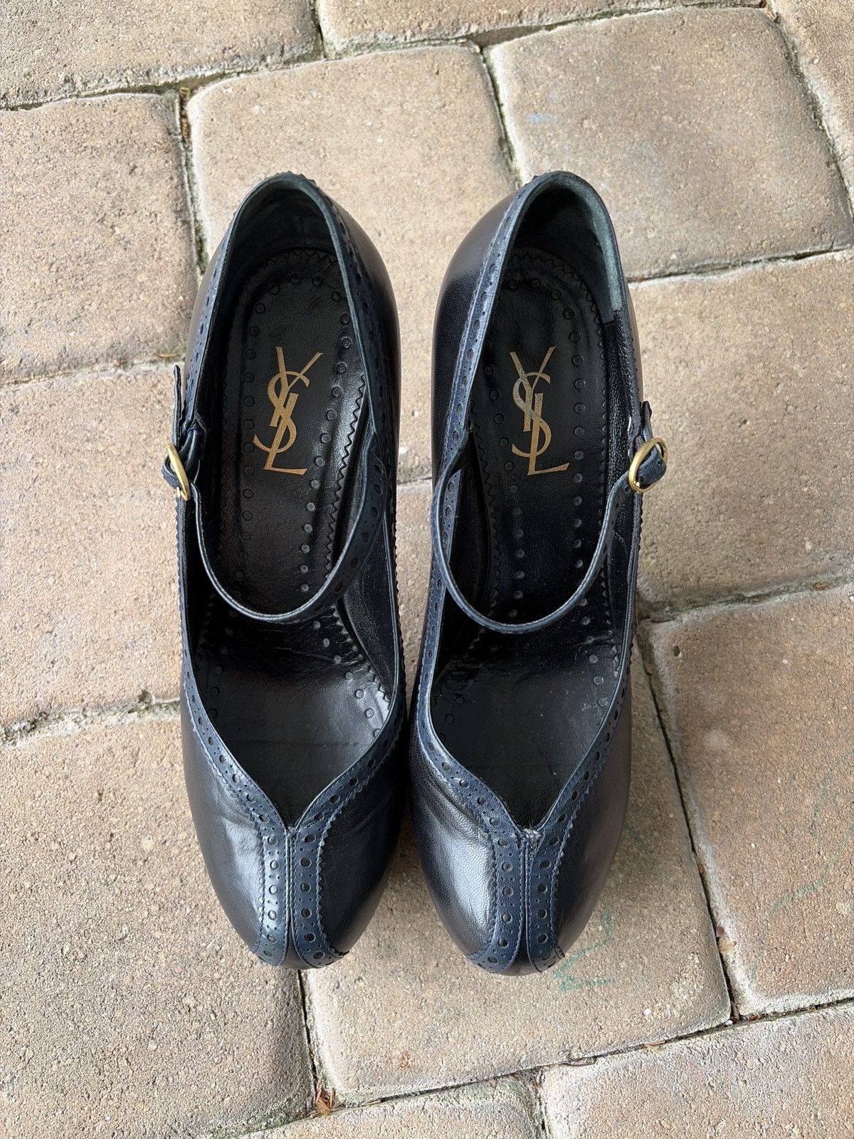 Yves Saint Laurent 2000s YSL Mary Jane Stiletto Pumps Size US 8.5 / IT 38.5 - 2 Thumbnail