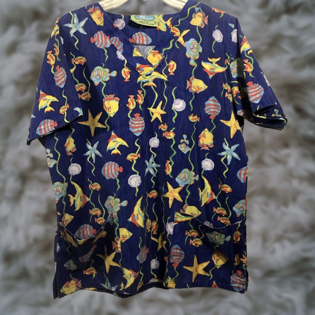 Vintage TL Uniform Limited Top M Scrub Women Size Nurse Cotton Polyester Blend Size M / US 6-8 / IT 42-44 - 1 Thumbnail
