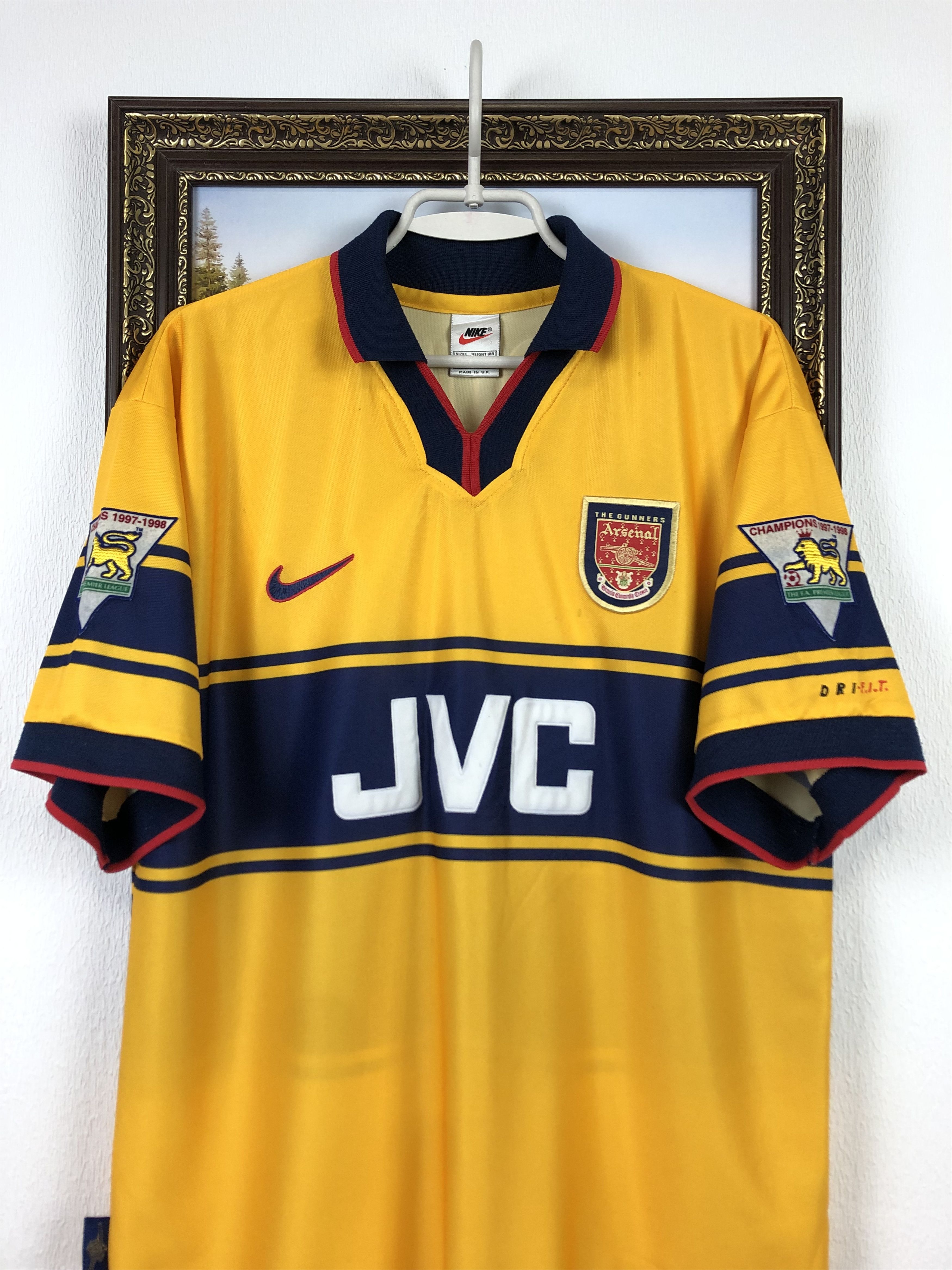 Nike Arsenal football shirt 1997 #98 Double Jersey Nike Rare Size US L / EU 52-54 / 3 - 2 Thumbnail