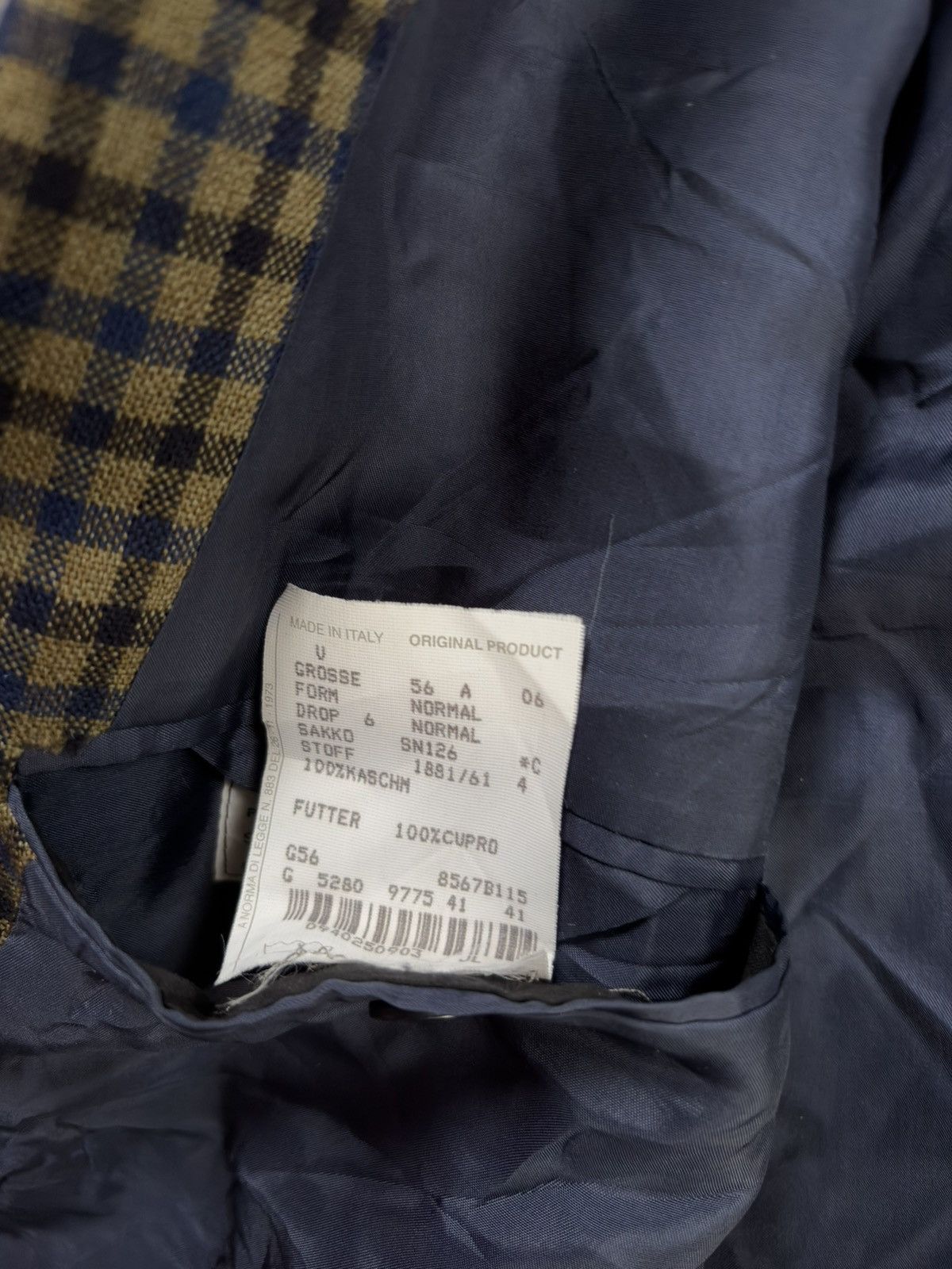 Cerruti 1881 Cerruti 1881 Pure 100% Cashmere Double Breasted Plaid Blazer Size 46R - 10 Thumbnail
