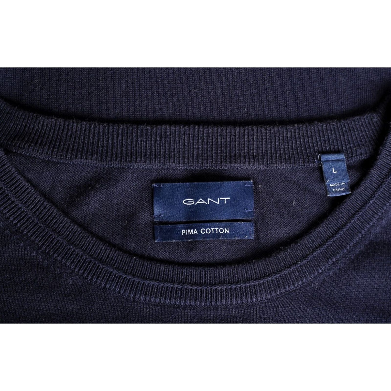 Gant GANT Pima Cotton Crew Neck Classic Jumper Sweater Men L Blue VR1715 Size US L / EU 52-54 / 3 - 4 Thumbnail