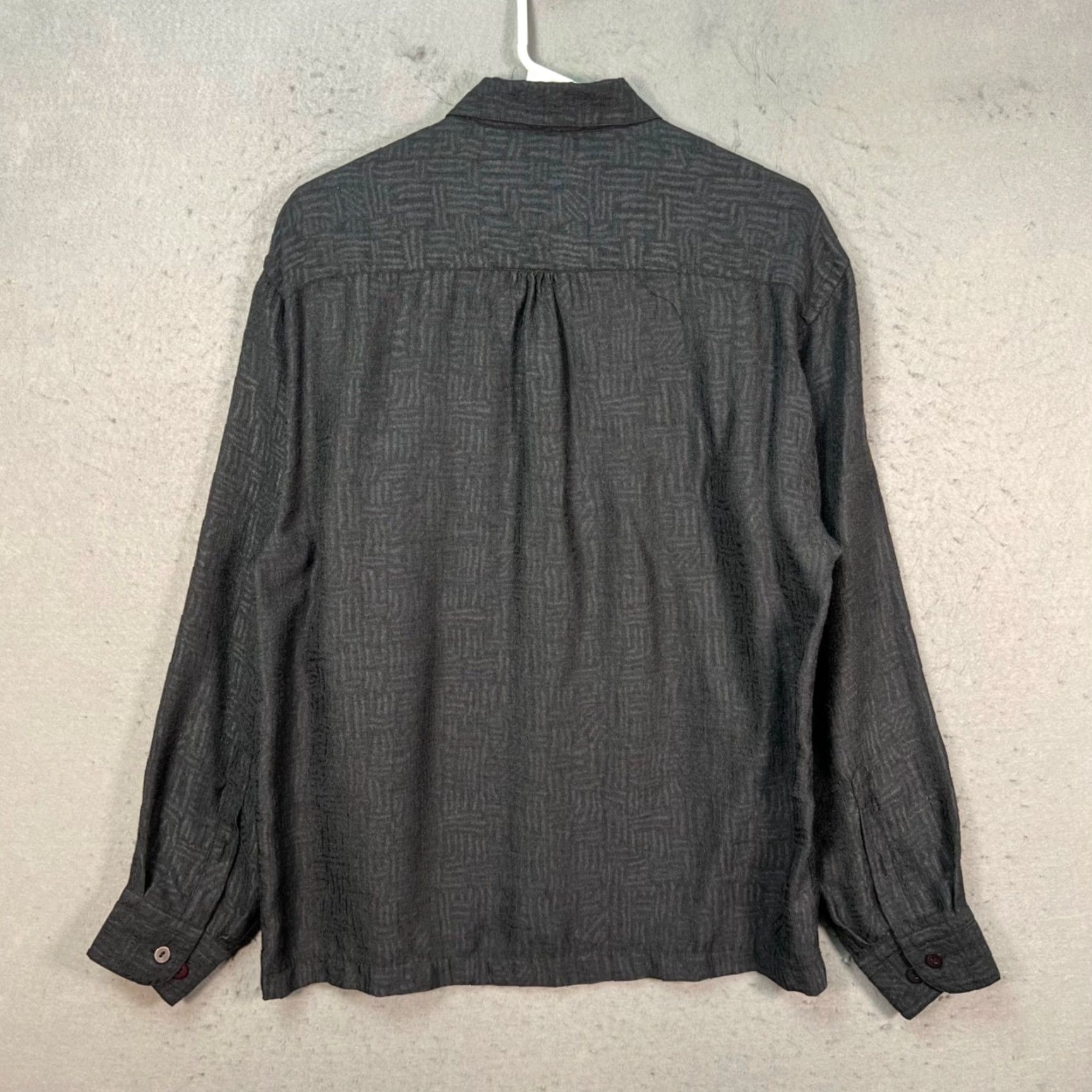 Vintage Jhane Barnes Mens Small Black Geometric Pattern Long Sleeve Button-Up Shirt Size US S / EU 44-46 / 1 - 2 Thumbnail