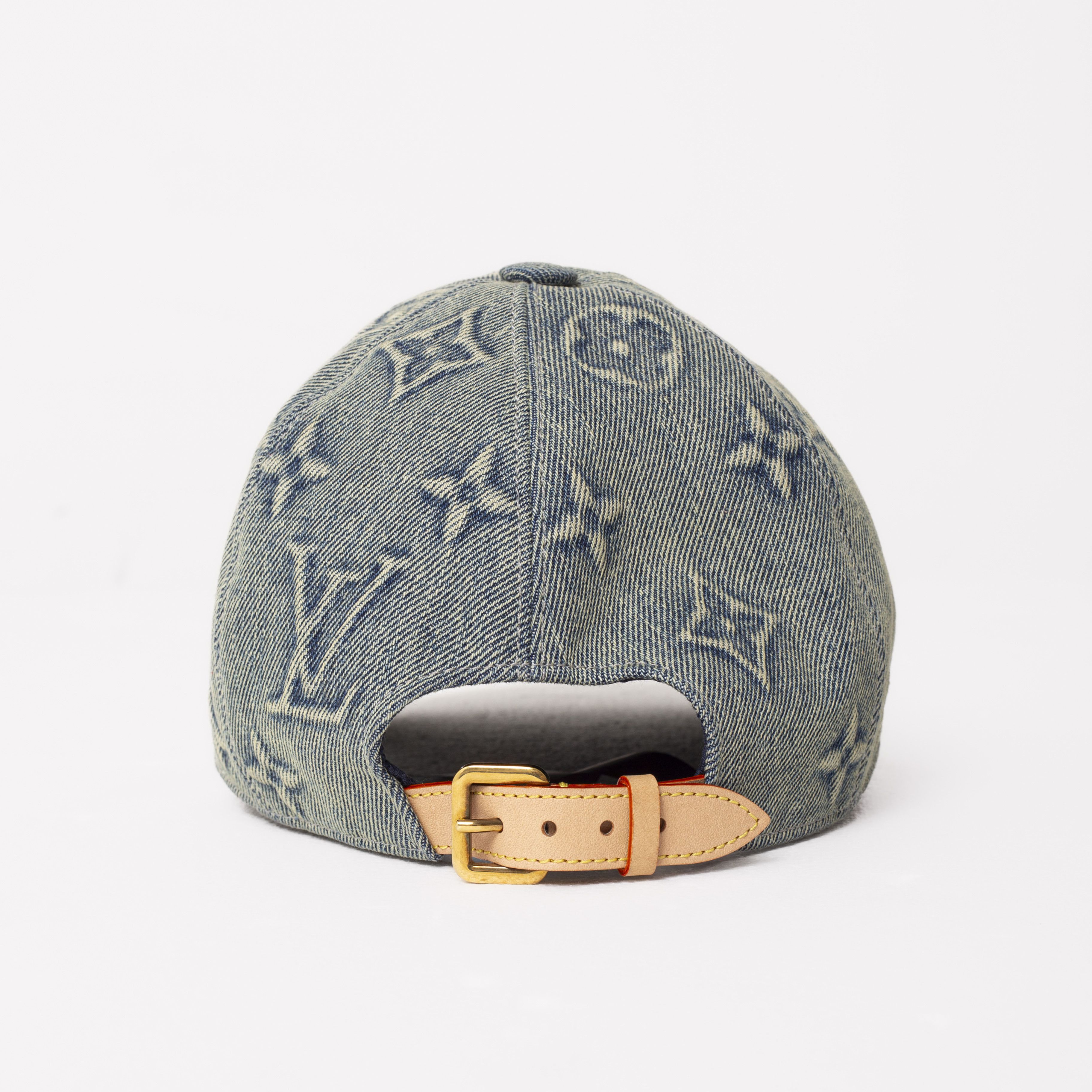 Louis Vuitton LOUIS VUITTON Monogram Washed Denim Cap | Grailed