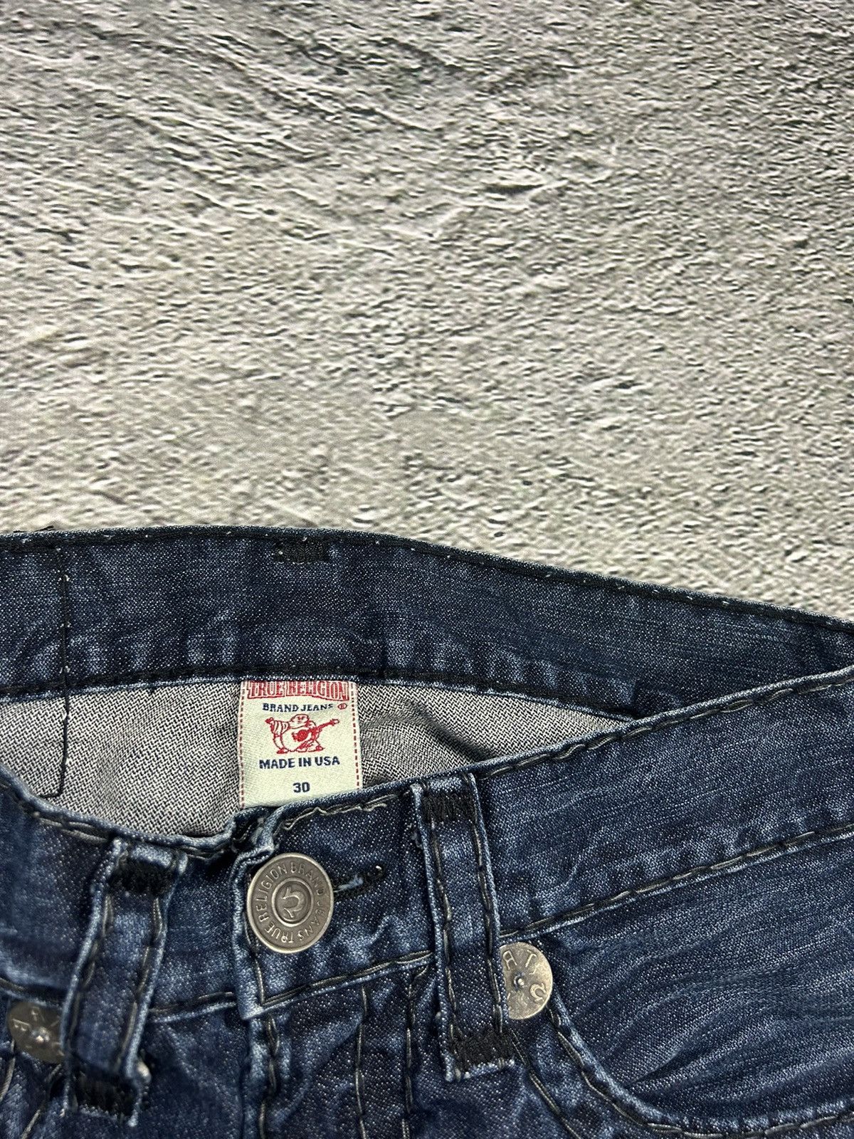 True Religion True Religion vintage jeans navy black thick stitching Y2K Size US 30 / EU 46 - 7 Thumbnail