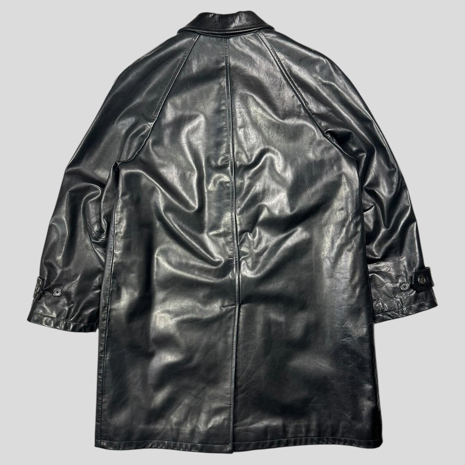 Prada Prada Milano AW98 Gloss Leather & Wool Matrix Trench Coat L Size US L / EU 52-54 / 3 - 2 Thumbnail