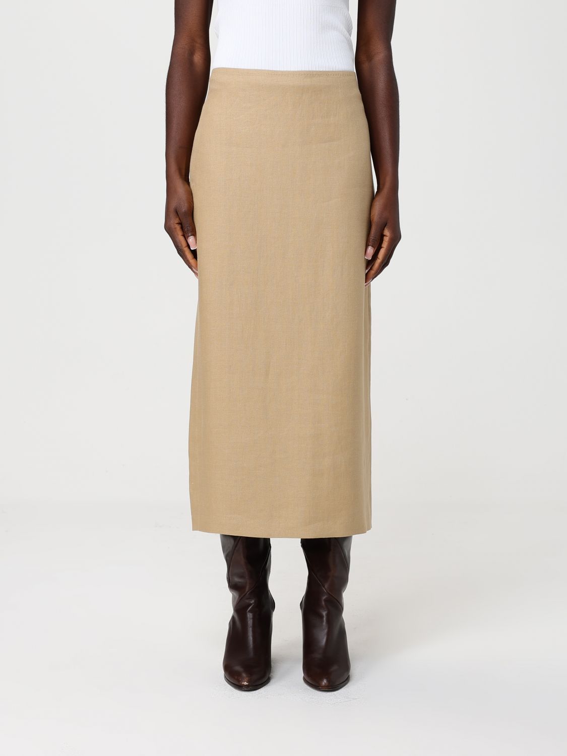 Max Mara Max Mara Skirt Woman Beige Size 26" / US 2 / IT 38 - 1 Thumbnail