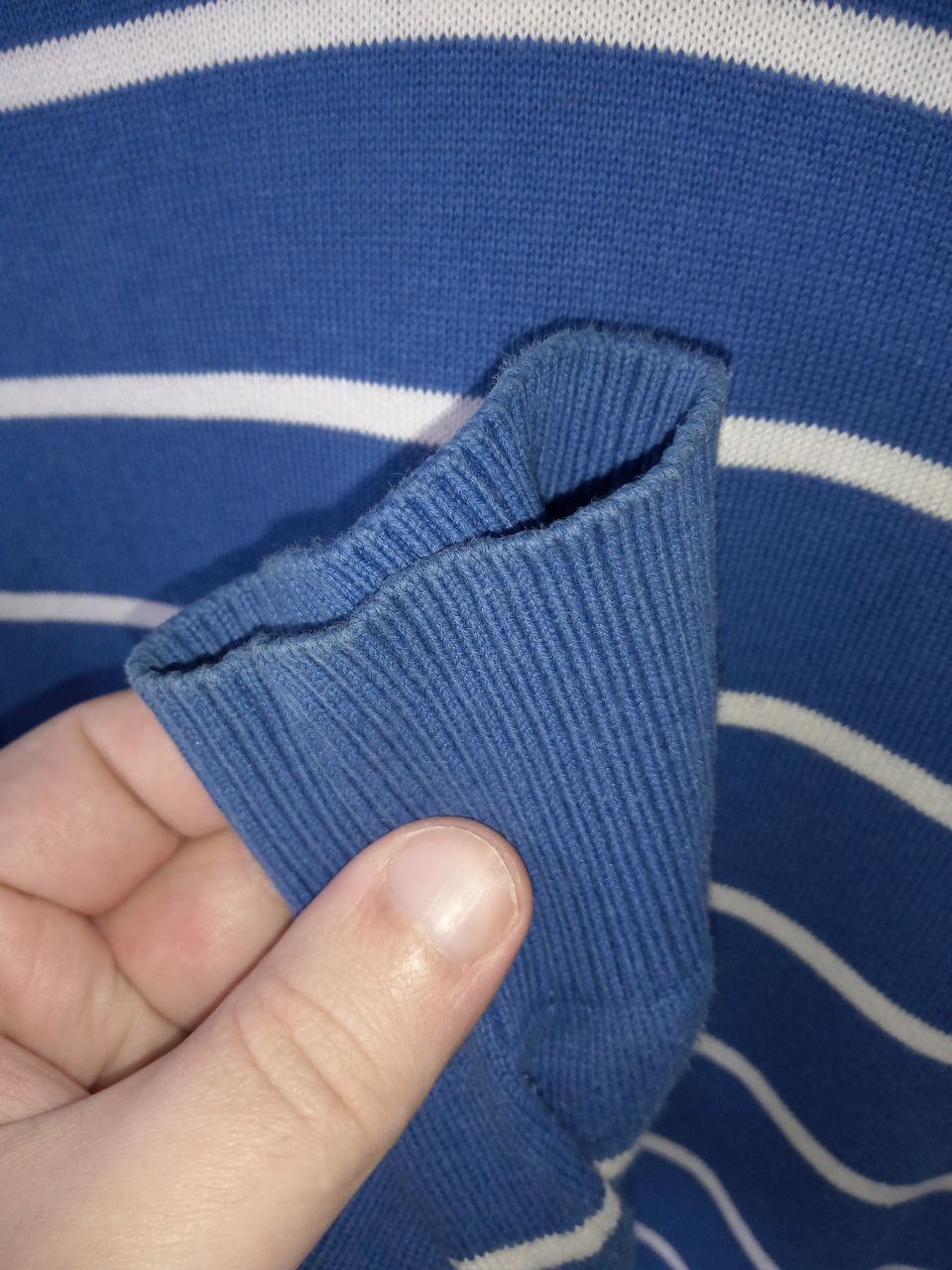 Polo Ralph Lauren Vintage Polo Ralph Lauren Sweater V Neck Blue Striped Size US M / EU 48-50 / 2 - 6 Thumbnail