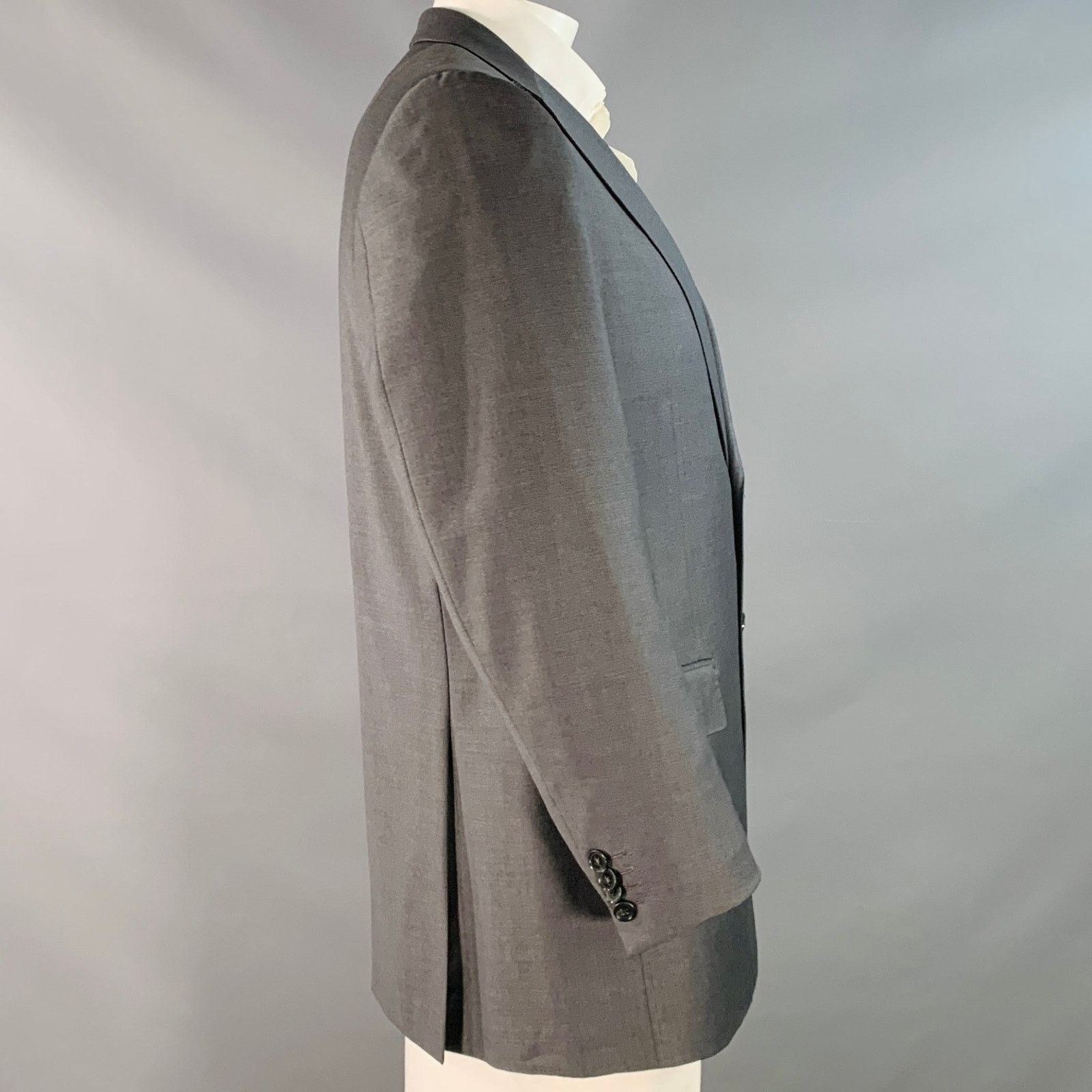 Ermenegildo Zegna Size 44 Grey Wool Single Breasted Notch Lapel Sport Coat Size 44R - 2 Thumbnail