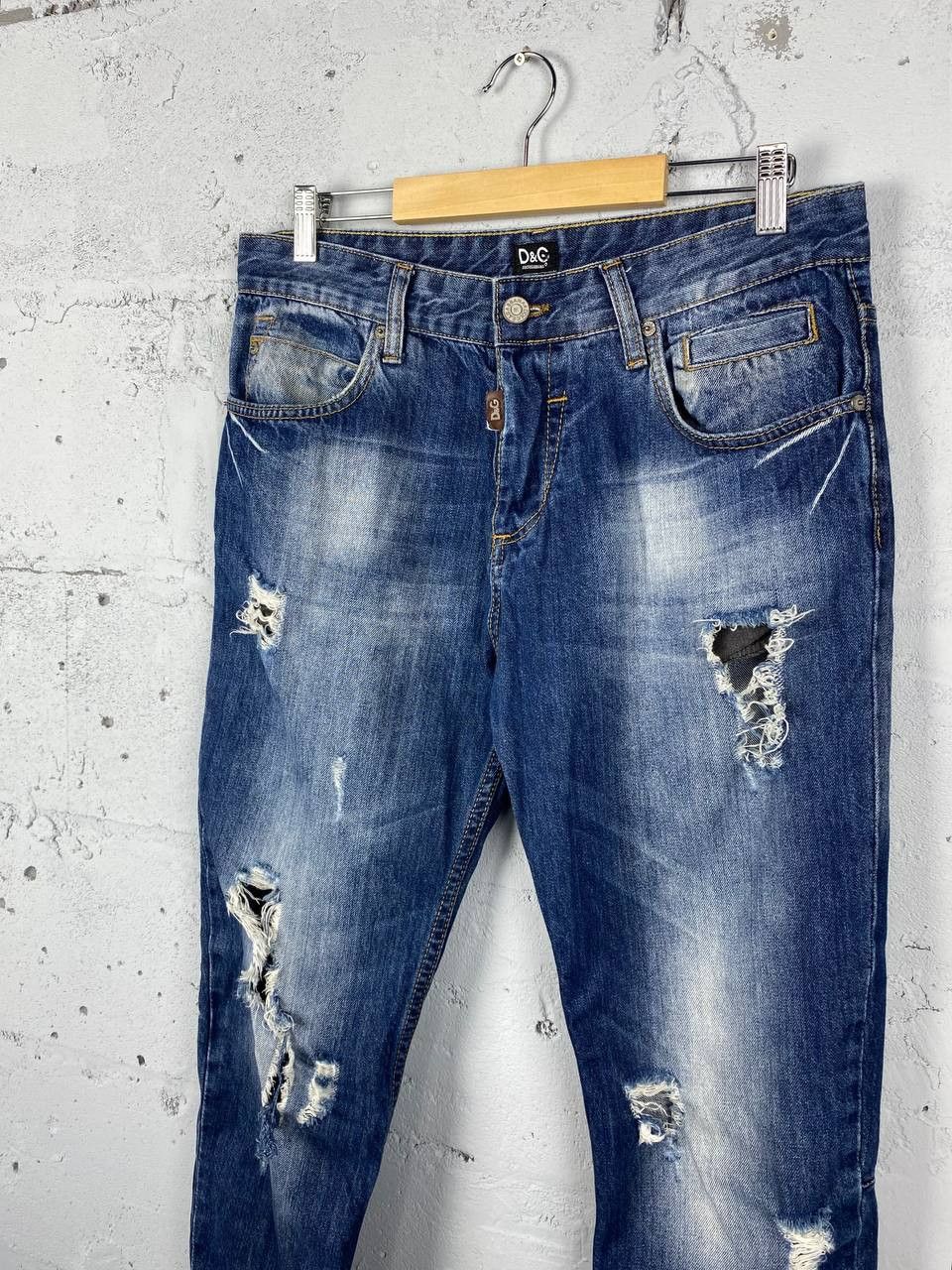 Dolce & Gabbana Y2K Dolce & Gabbana Trash Style Jeans D&G Distressed Jeans Size US 32 / EU 48 - 2 Thumbnail
