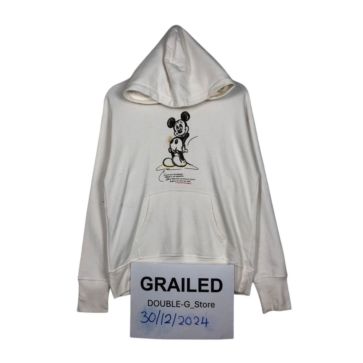 Japanese Brand × Uniqlo 📌Vintage Pull Over Hoodie Sweatshirt Mickey Mouse Big Logo Size US M / EU 48-50 / 2 - 1 Thumbnail