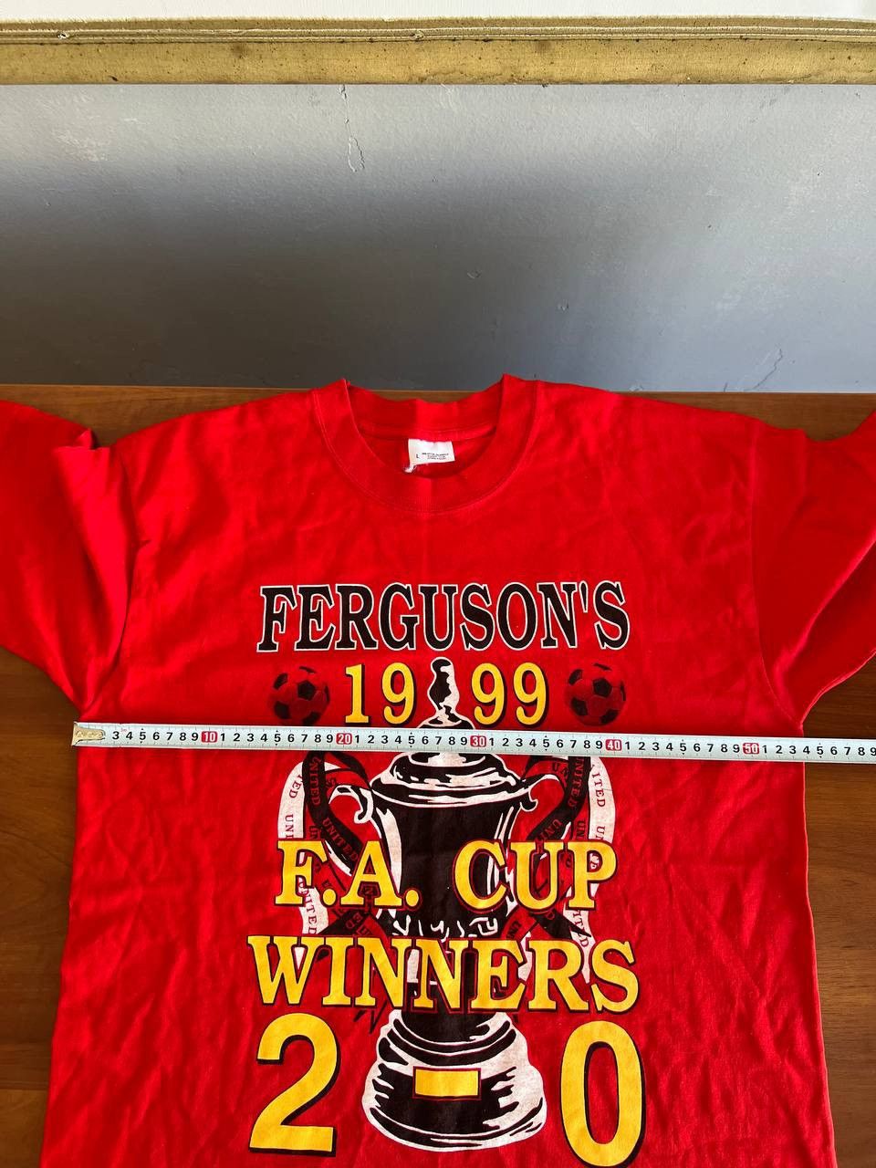 Vintage 1998/99 MANCHESTER UNITED TRIPLE DOUBLES FERGUSON’S T SHIRT Size US L / EU 52-54 / 3 - 13 Thumbnail