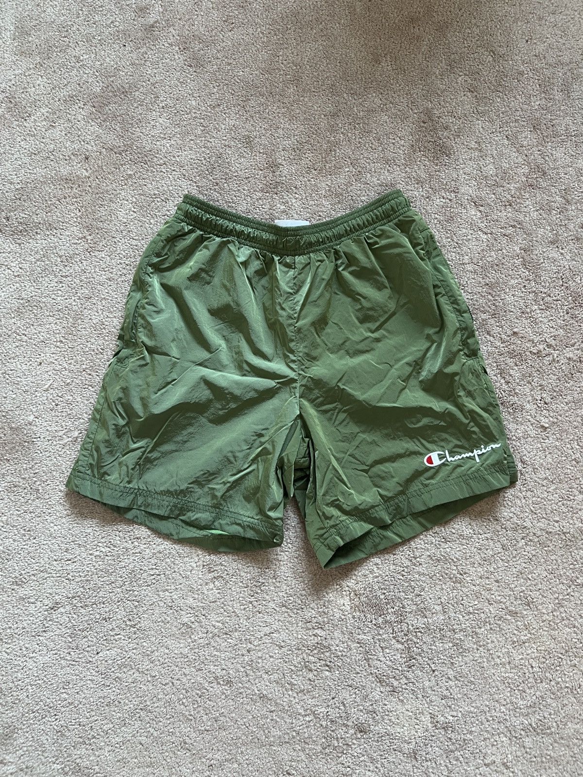 Champion OLIVE CHAMPION NYLON TRUNKS Size US 28 / EU 44 - 1 Thumbnail