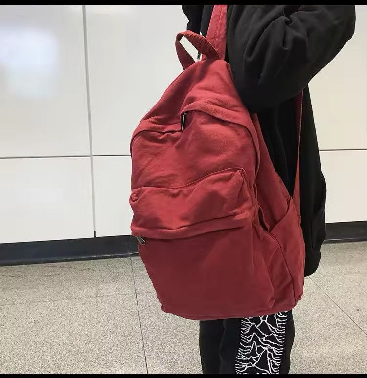 Vintage Aesthetic Canvas Backpack Size ONE SIZE - 2 Thumbnail
