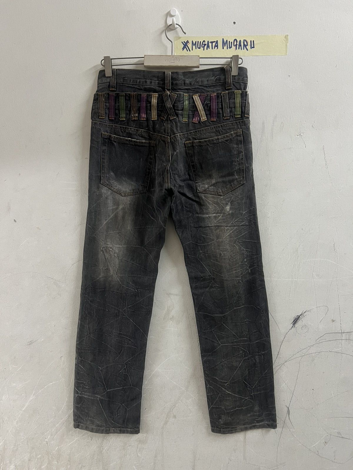 4GSELLER × Japanese Brand DOUBLE WAIST BLACK FADED NYLAUS DENIM PANT Size US 30 / EU 46 - 10 Thumbnail