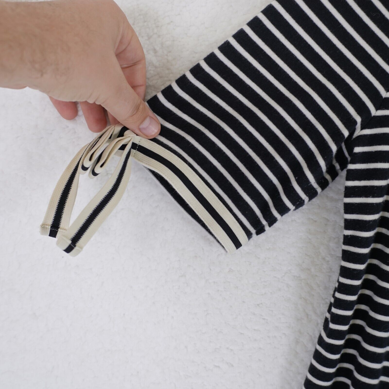 Lauren Ralph Lauren Lauren Ralph Lauren XL Black White Striped Top / Shirt Cotto Size XL / US 12-14 / IT 48-50 - 2 Thumbnail