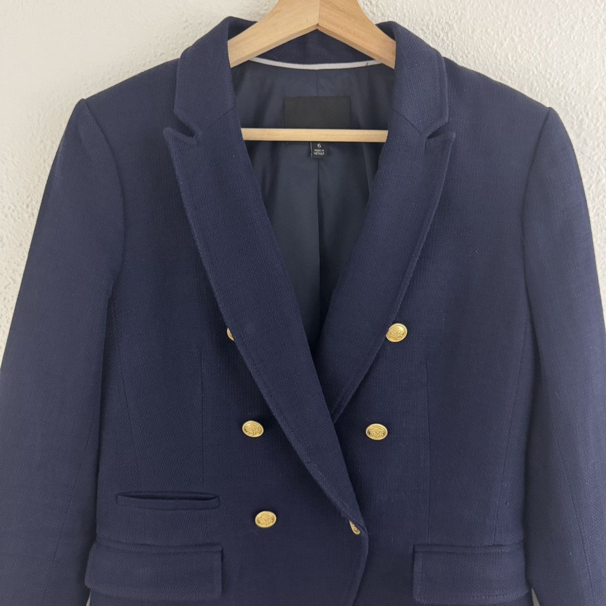 Banana Republic BANANA REPUBLIC Navy Nautical Basketweave Blazer Jacket Size M / US 6-8 / IT 42-44 - 7 Thumbnail