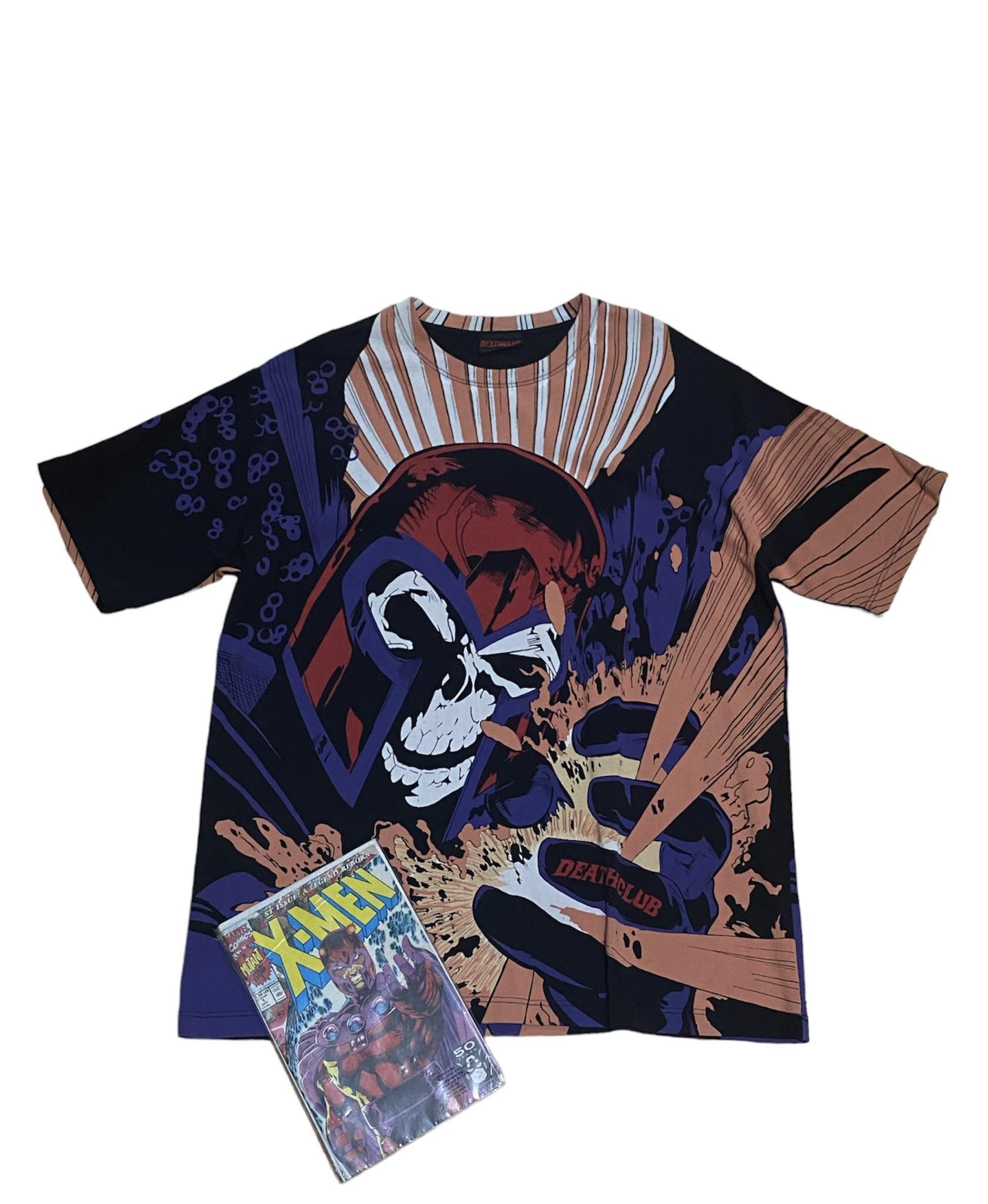 image of Death Club x Marvel Comics Magneto By Deathclub Aop in Black, Men's (Size XL)