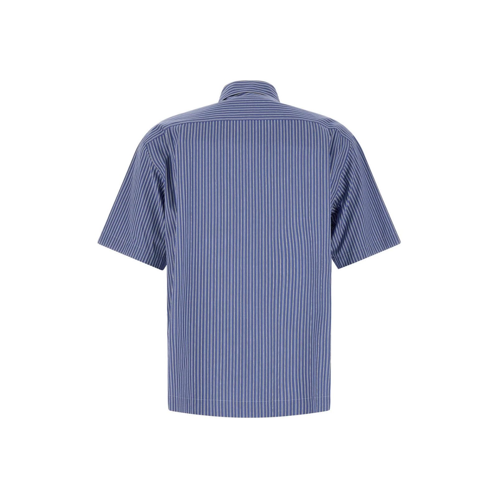 SACAI Blue Striped Cotton Poplin Shirt New & Authentic (Men'