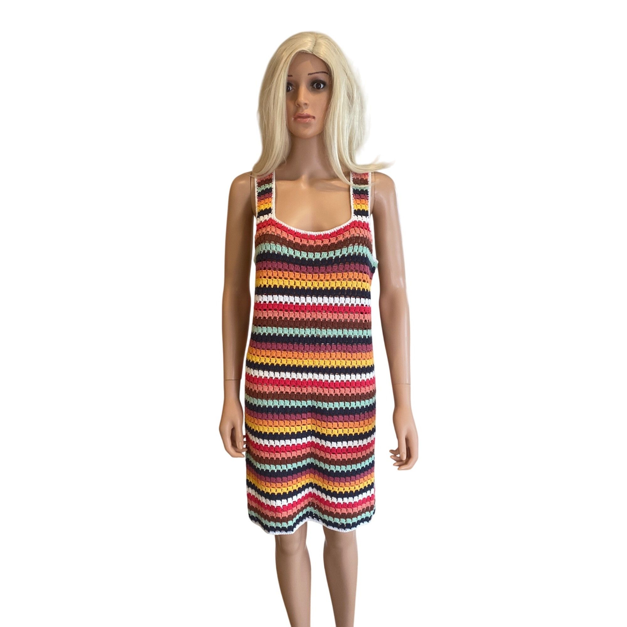 Marine Layer NWT Marine Layer Fiona Crochet Dress Multi Stripe M Hard to Size M / US 6-8 / IT 42-44 - 2 Thumbnail