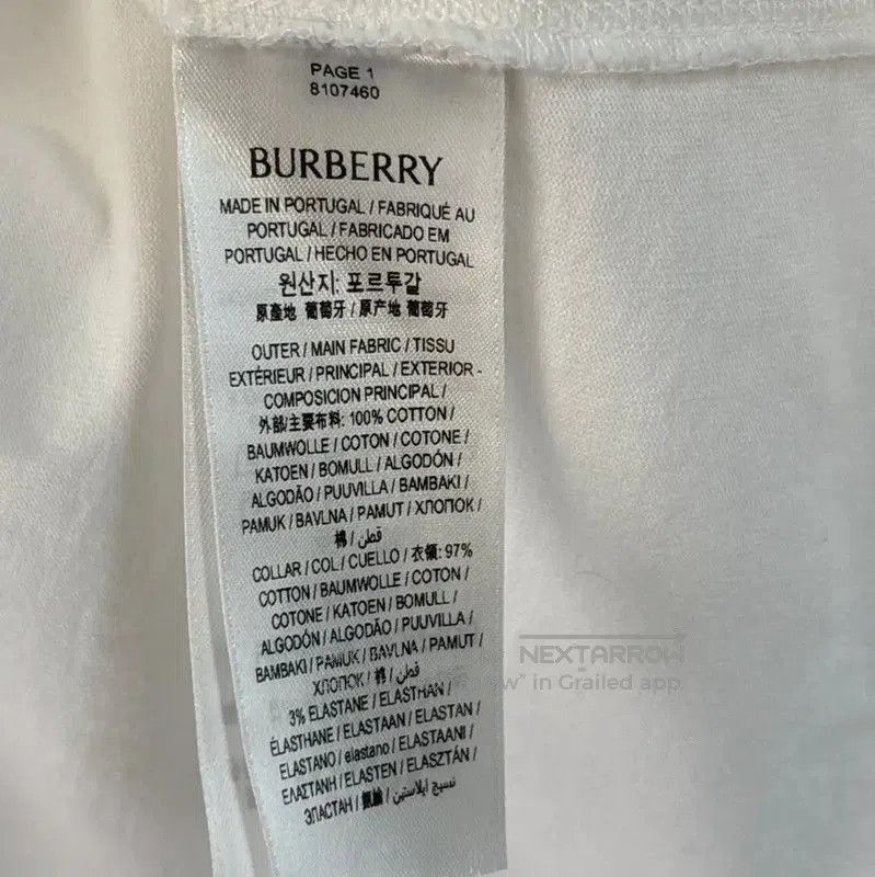 Burberry Burberry White Men’s T. Size US L / EU 52-54 / 3 - 4 Thumbnail