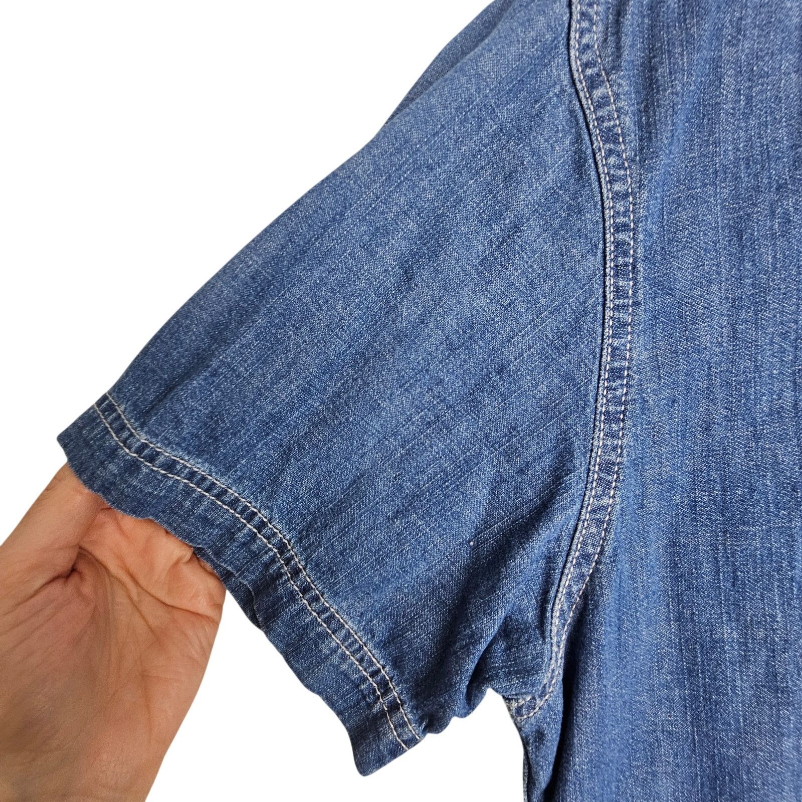 Levi's Levis Mens Denim Shirt Tie Die Size M Western Button Front Size US M / EU 48-50 / 2 - 4 Thumbnail