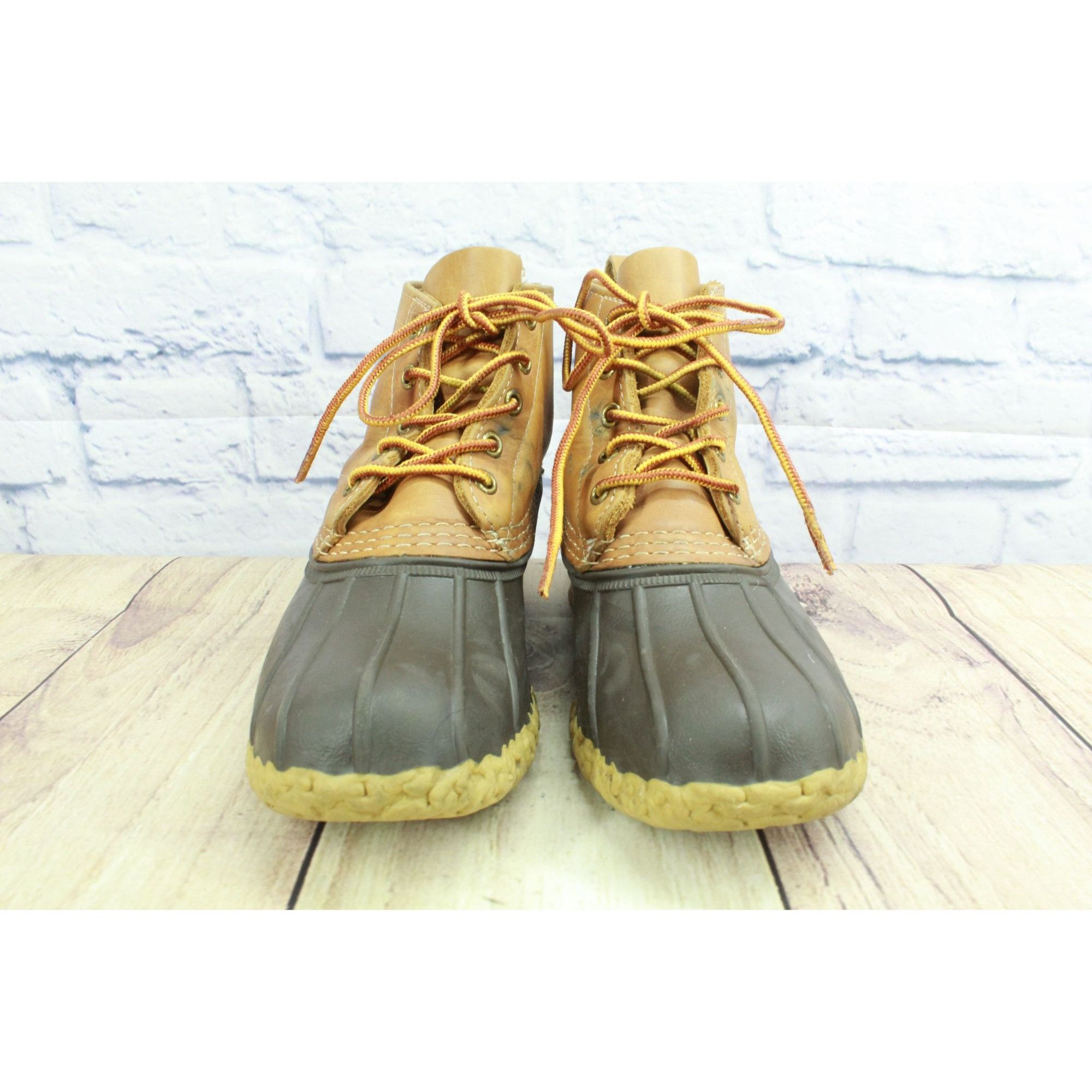 Leather LL Bean Women's Leather Unlined Ankle Duck Boots Size 6 M Size US 6 / IT 36 - 4 Thumbnail