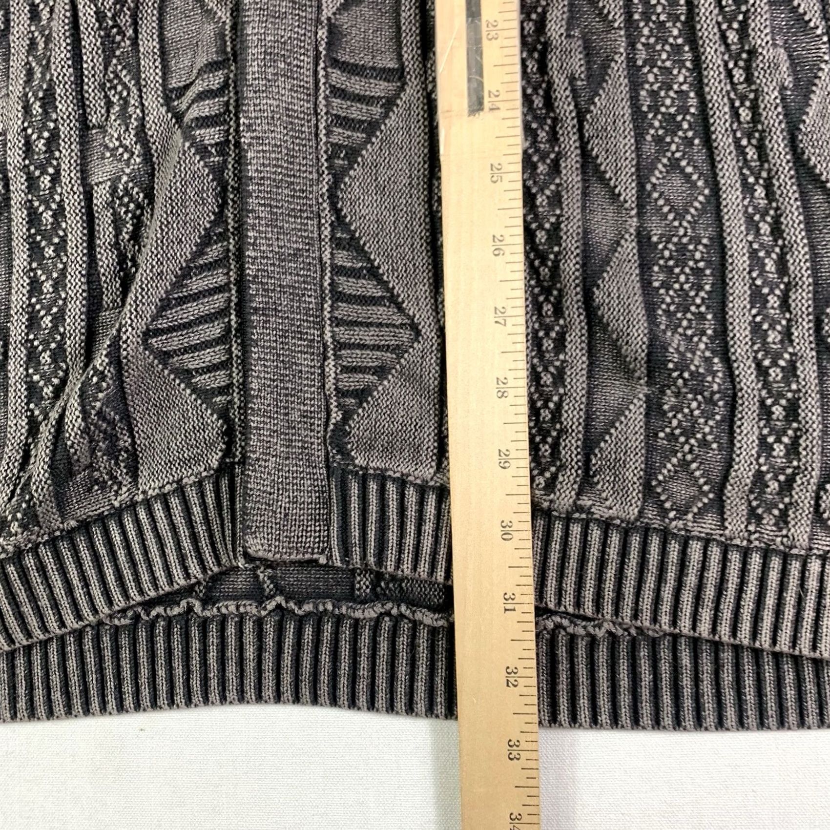 Carbon2Cobalt Carbon 2 Cobalt Mens XL Gray Cable Knit Sweater Full Zip Fisherman Jumper Knit Sweatshirt Jersey (avoid extra terms) Size US XL / EU 56 / 4 - 6 Thumbnail