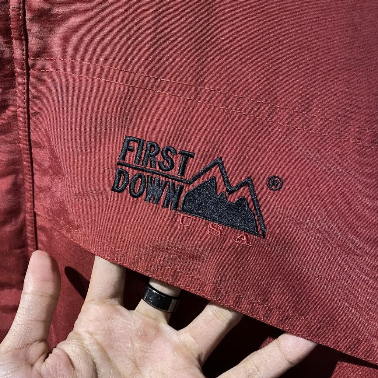 Japanese Brand Vintage First Down USA Outdoor Parka Expedition Jackets Size US XXL / EU 58 / 5 - 4 Thumbnail