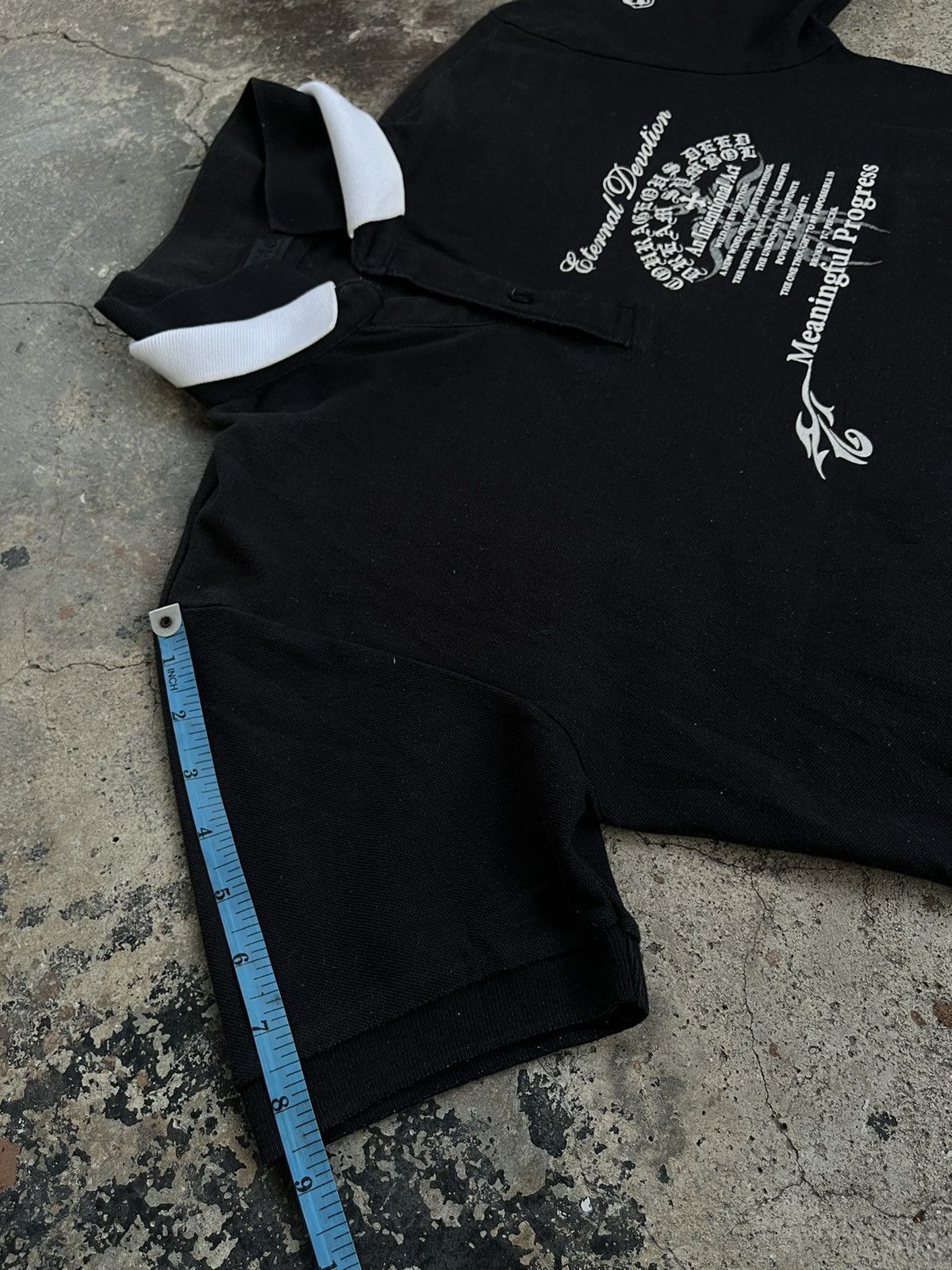 If Six Was Nine PRACT JAPANESE DOUBLE COLLAR POEM TRIBAL GOTHIC Y2K PUNK Size US M / EU 48-50 / 2 - 14 Thumbnail