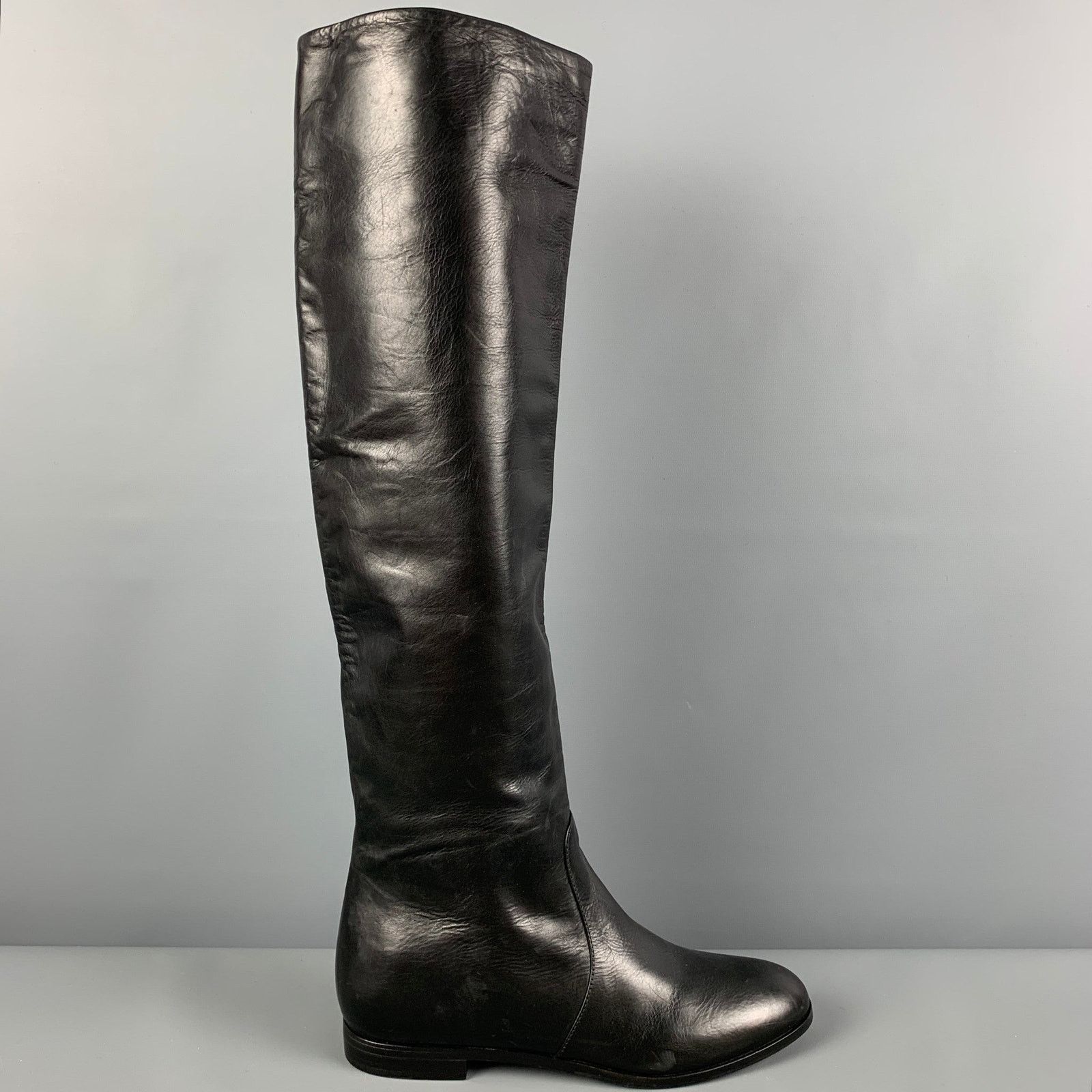 Prada PRADA Size 7.5 Black Flat Boots Size US 7.5 / IT 37.5 - 1 Thumbnail