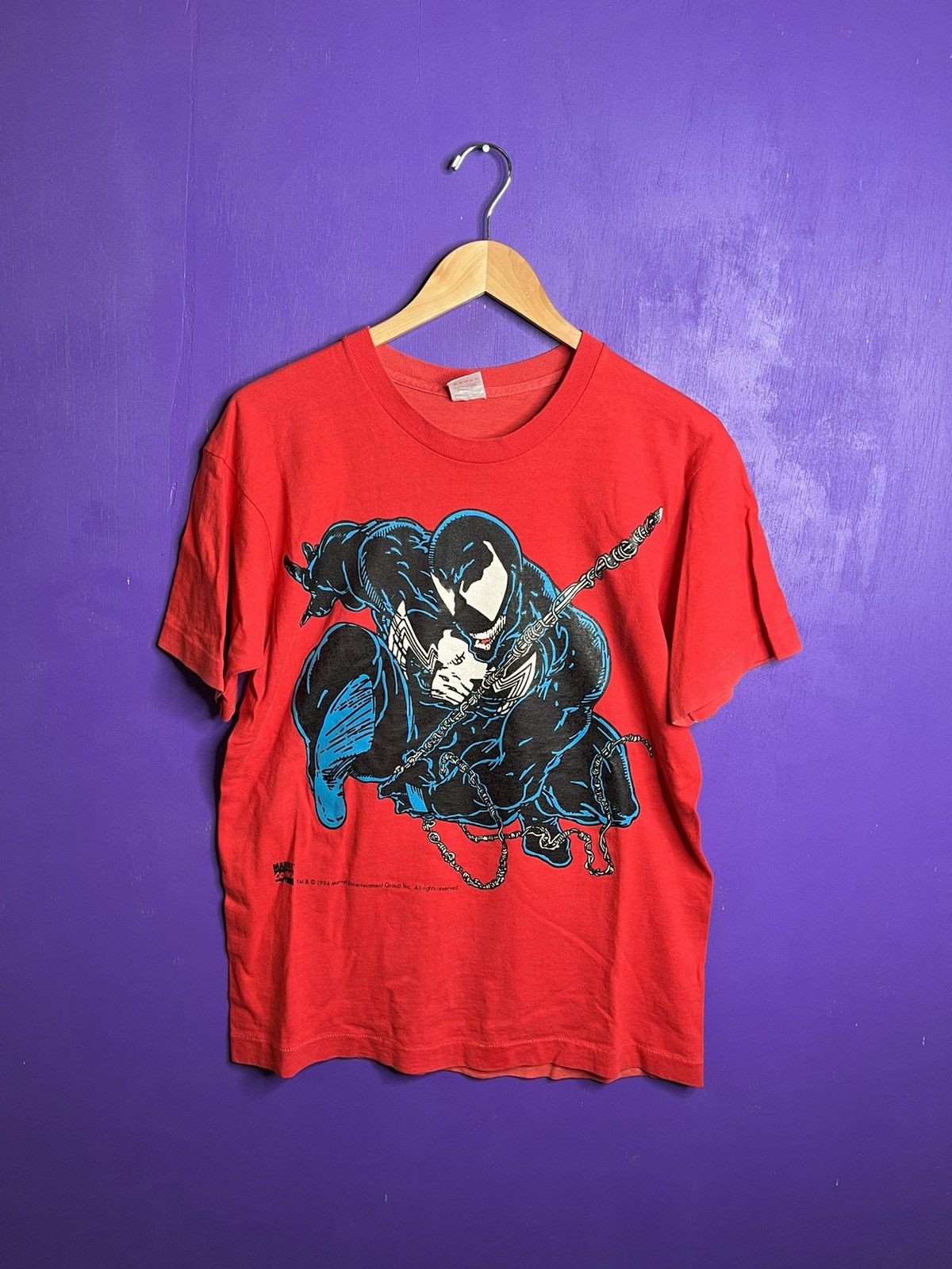 Marvel Comics × Vintage Vintage 1994 Marvel comics Venom character t-shirt Size US M / EU 48-50 / 2 - 1 Thumbnail