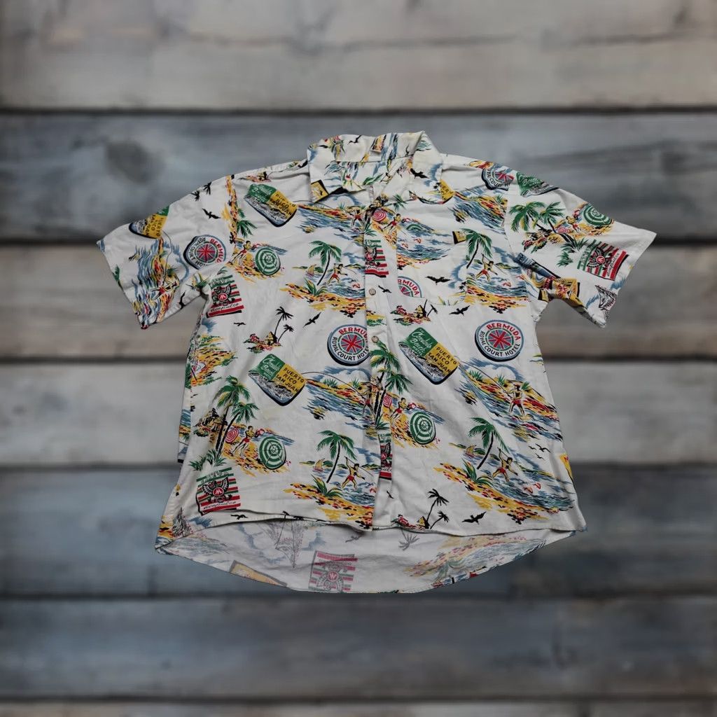 Vintage VINTAGE Angelica Shirt Mens 3XL White Hawaiian Floral Button-Down Collared Short Sleeve Casual Print Shirts Mens White Hawaiian 3XL Size US XXL / EU 58 / 5 - 1 Thumbnail