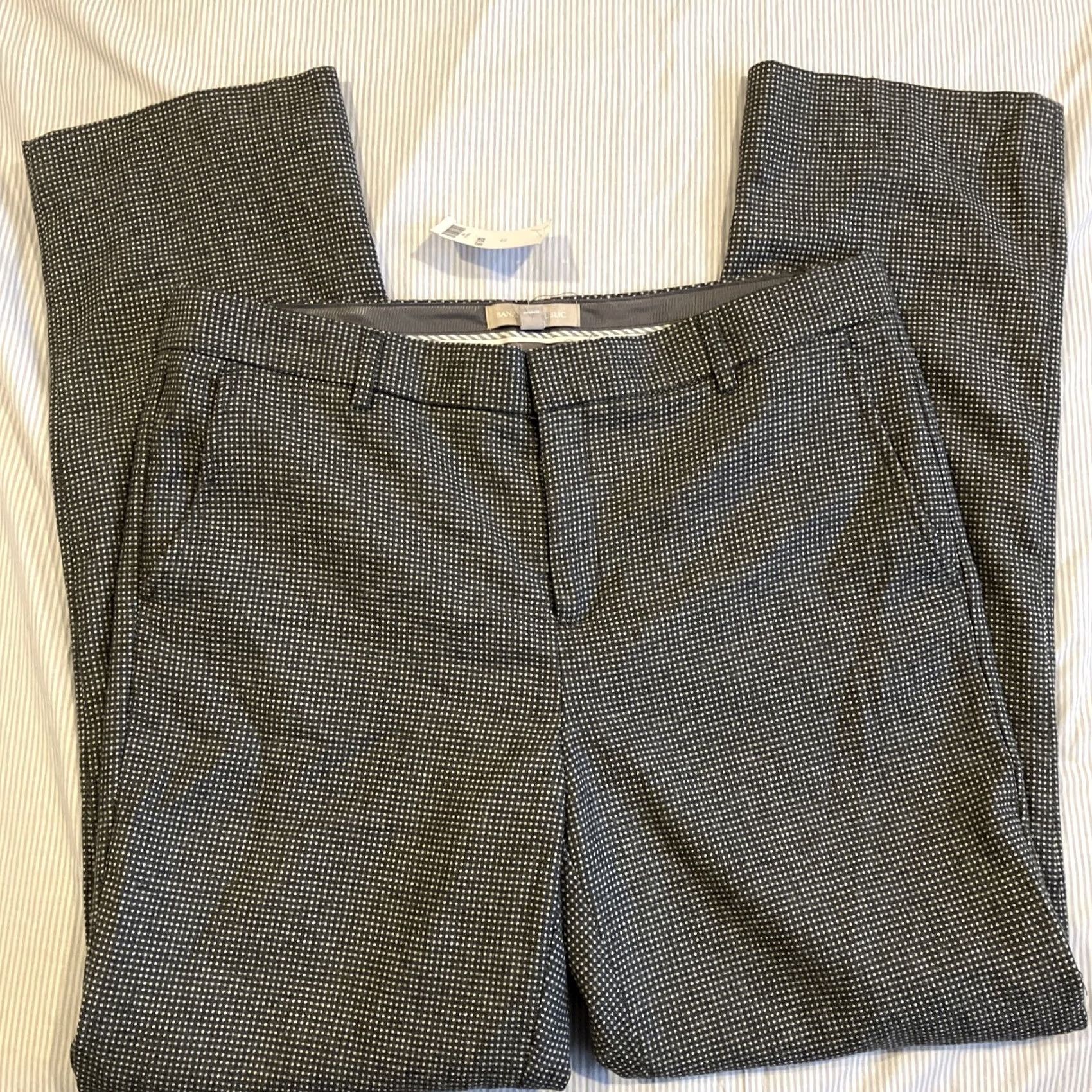 Banana Republic Banana Republic Pants Dress Wool Blend Houndstooth Grey Sky Size 12 36" X 32" Womens Straight Front NWT NWT Size 34" / US 12 / IT 48 - 4 Thumbnail
