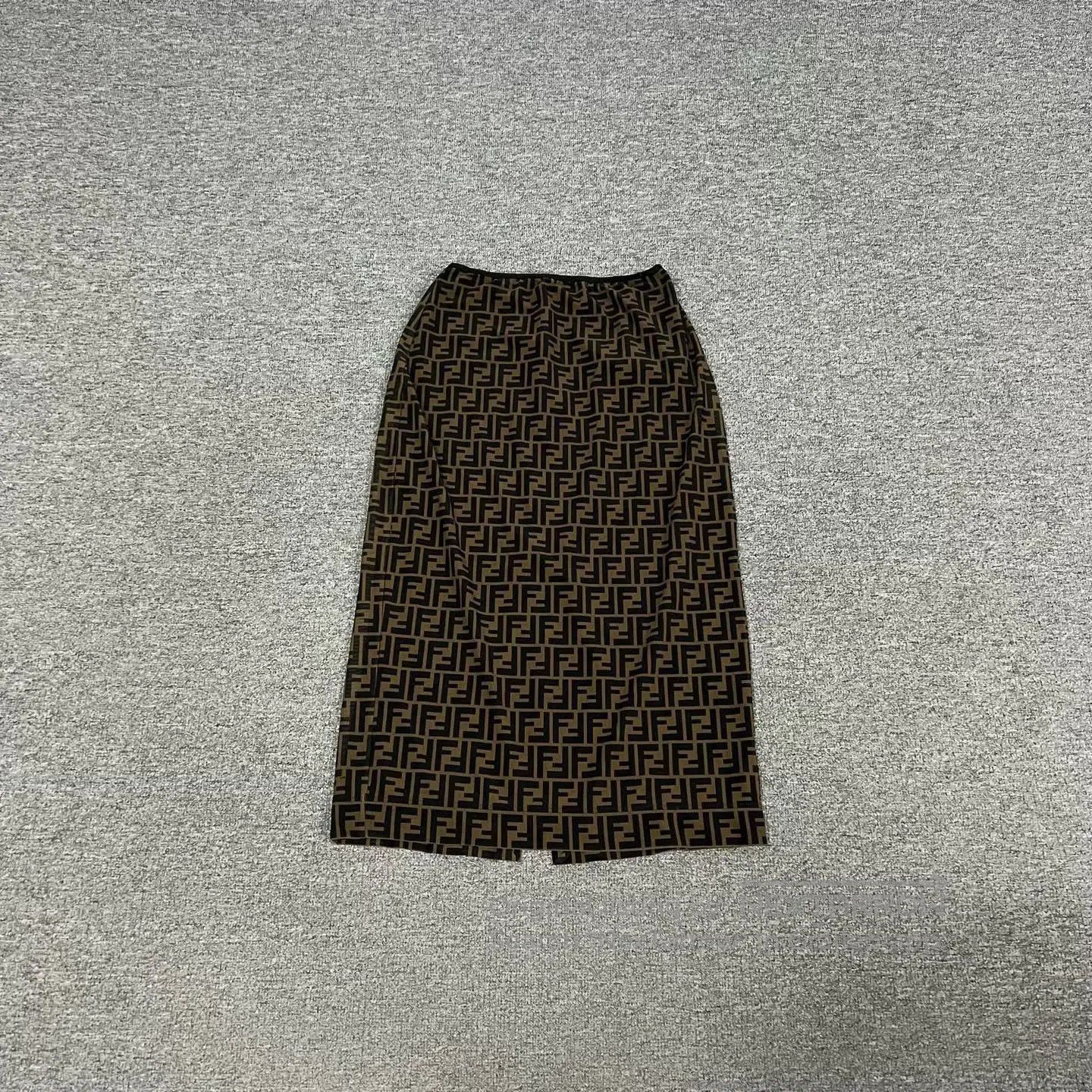 Fendi Fendi FF Logo Print Long Skirt. Size 41" - 1 Thumbnail