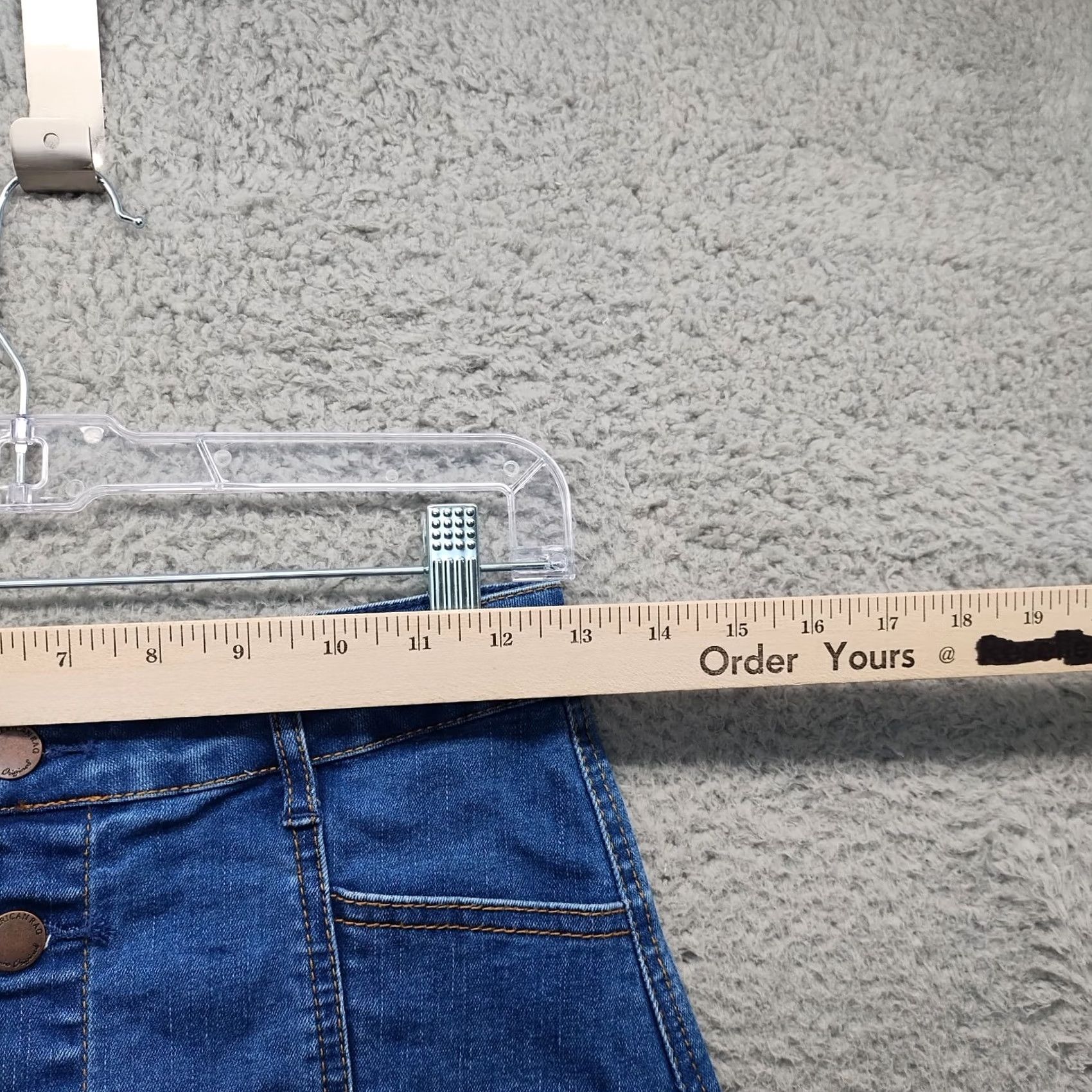Vintage American Rag Cie Womens Skirt A-Line Denim Blue Stretch Button Front 1 Short Casual Vintage No N/A Size 25" / US 0 / IT 36 - 3 Thumbnail