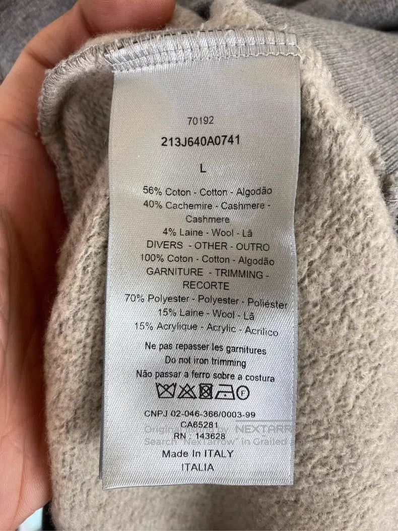 Dior Dior Grey chest logo printed hoodie Size US L / EU 52-54 / 3 - 4 Thumbnail