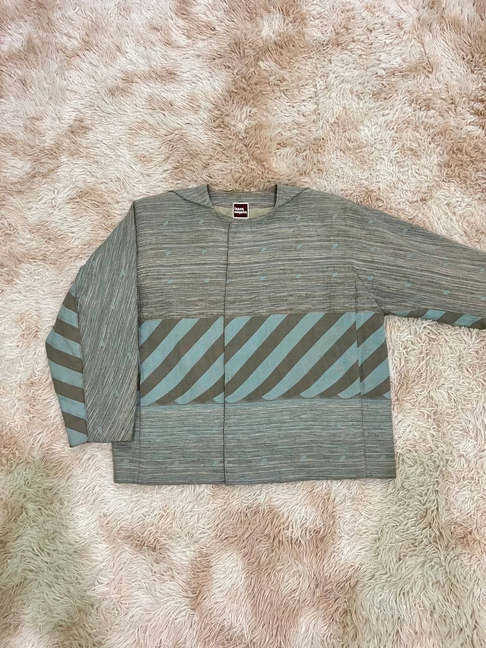 image of Archival Clothing x Issey Miyake 80's Issey Miyake Jacquard Cropped Coat, Men's (Size Medium)
